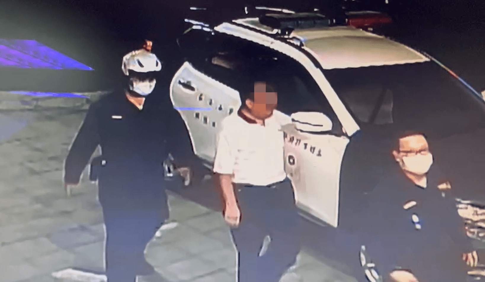 警方將酒駕肇事的劉姓男子移送法辦。(翻攝畫面)