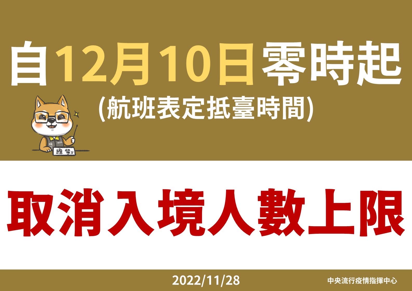 指揮中心取消入境人數限制。(指揮中心提供)