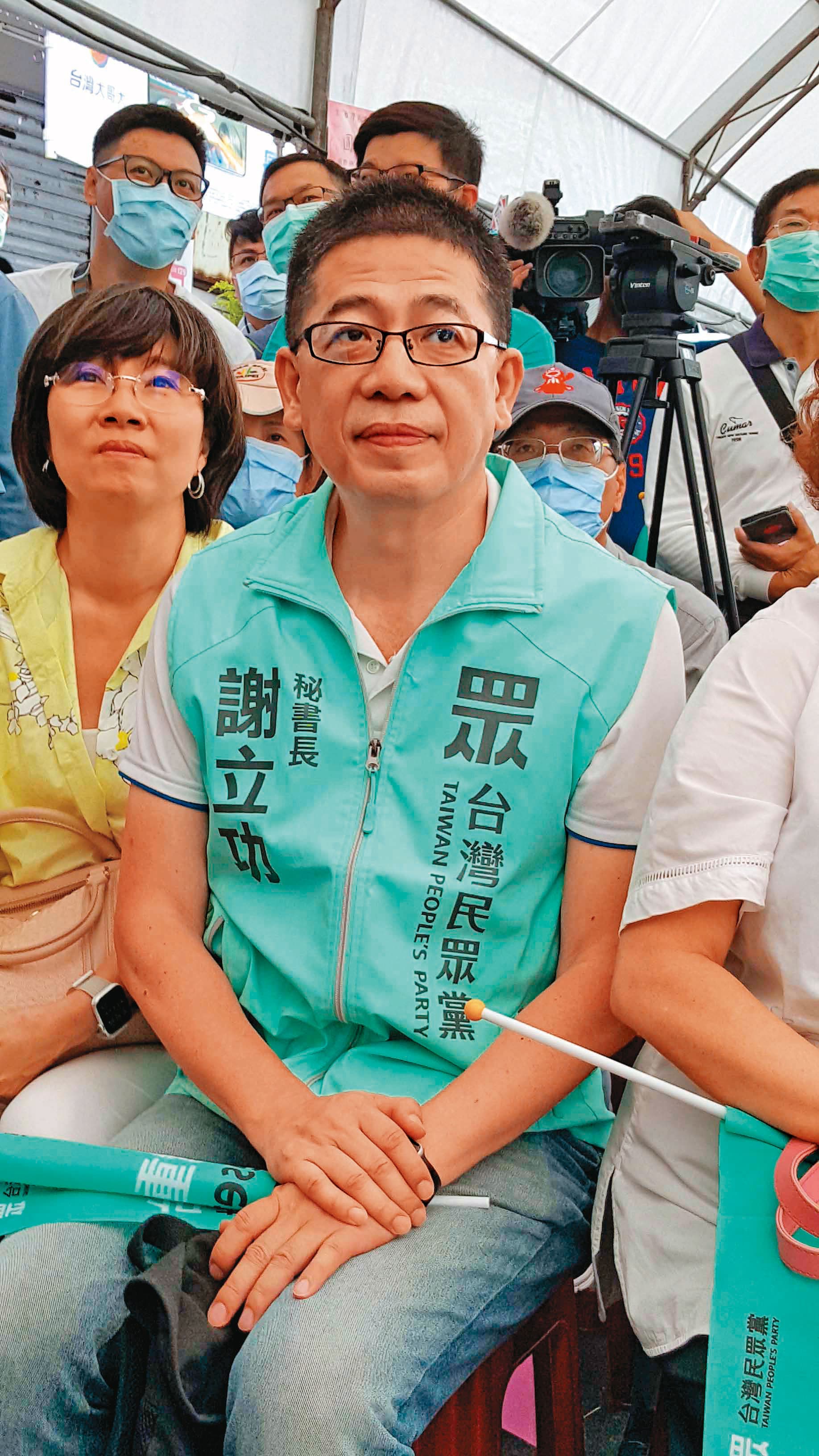 高虹安公積金內,居然出現以民眾黨祕書長謝立功(圖)為名的媒體餐敘支出。