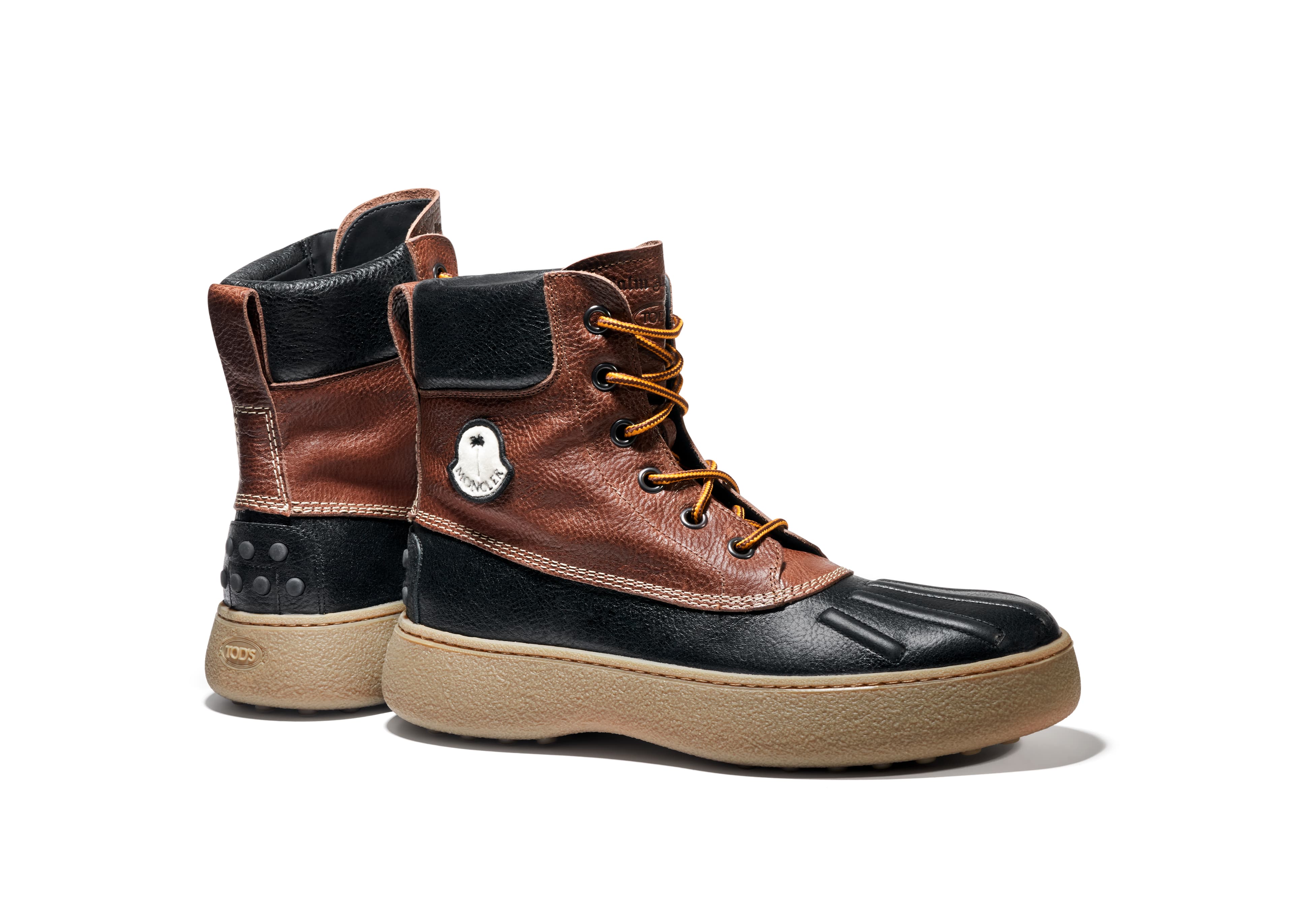 Tod’s x 8 Moncler Palm Angels W.G.咖啡色短靴(男女同款),NT30,700。(TOD’S提供)