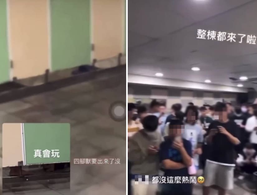 整場事件直到學校教官趕到浴室,驅散聚集的學生才落幕。(翻攝Dcard)