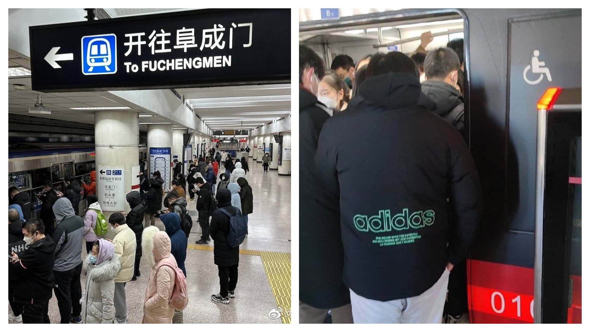 據網路上流傳的紀要及媒體報導,都稱北京已過疫情高峰,就有網友貼出北京人流回來了。(翻攝自微博@凱雷)
