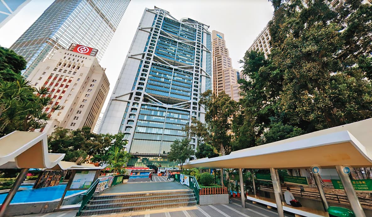 被害人親赴香港匯豐銀行總部領取100億美元存款證明，後遭鑑定為偽造。（翻攝GoogleMaps）