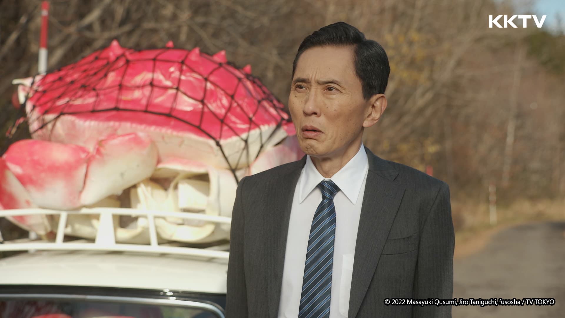 松重豐主演《孤獨的美食家 2023 跨年特別篇》前進北海道享用美食。(KKTV提供)