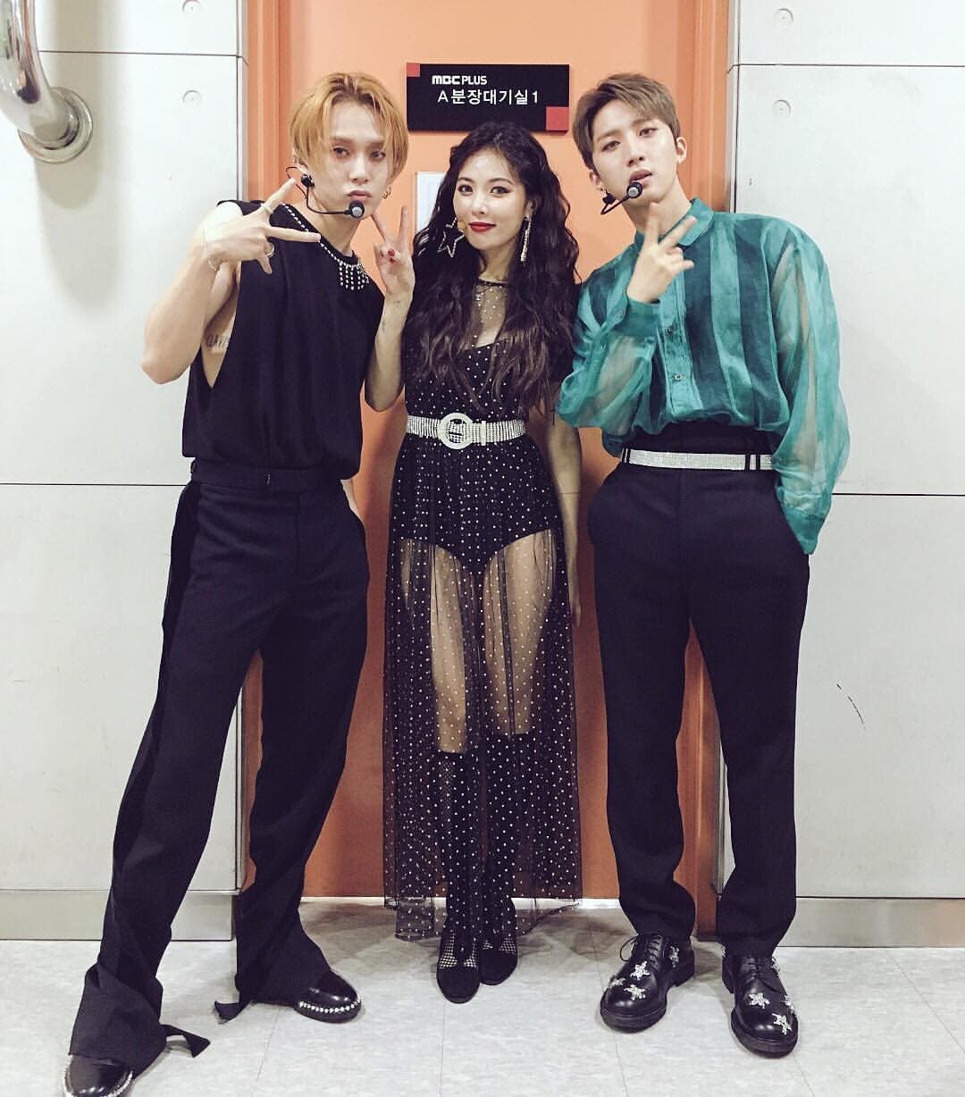Hui(右起)與泫雅、E'Dawn曾組成團體「Triple H」。(翻攝自「Triple H」Instagram)