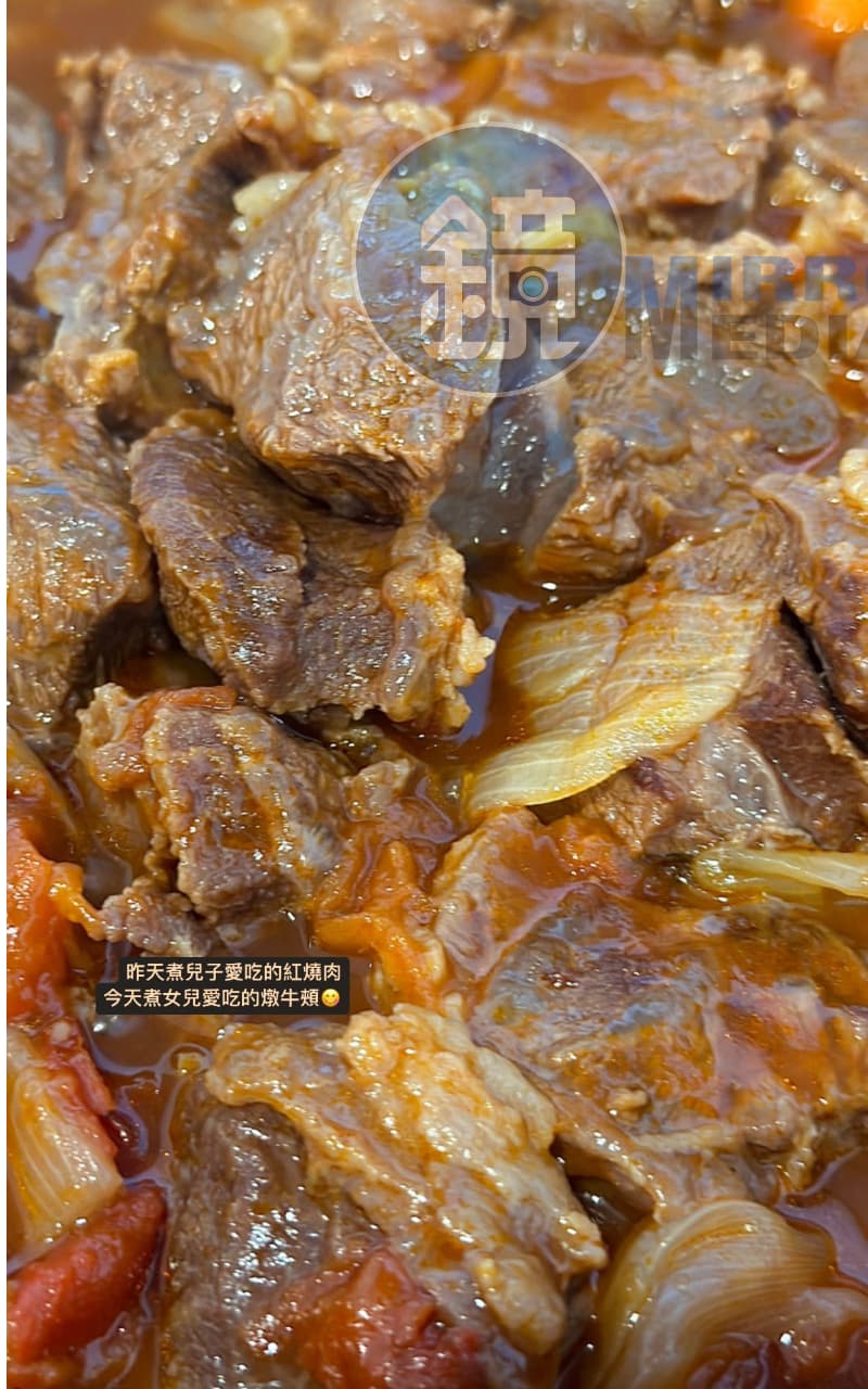孫芸芸為寶貝兒子,滷了一鍋醍醐味紅燒肉佐台式滷蛋。(翻攝自孫芸芸IG)