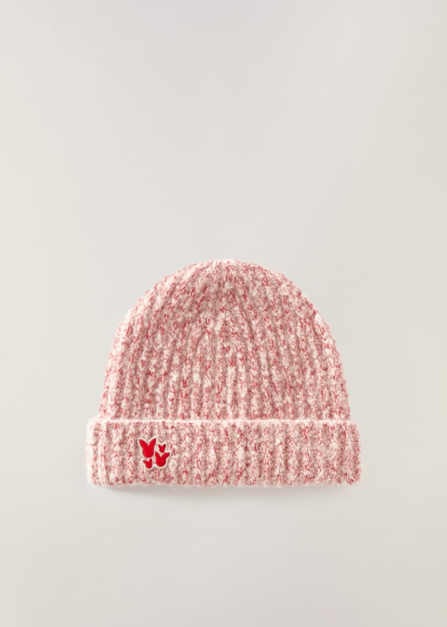 AIRCASH針織刺繡短毛帽。NT$20,900。(Loro Piana提供)