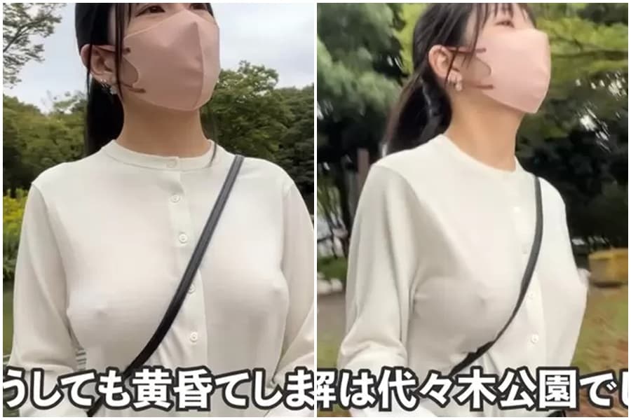 YouTube結依(ゆい)近日上傳2部無罩散步影片,影片一曝光,就吸引超過300萬多人觀看。(翻攝自ゆい散歩YouTube)