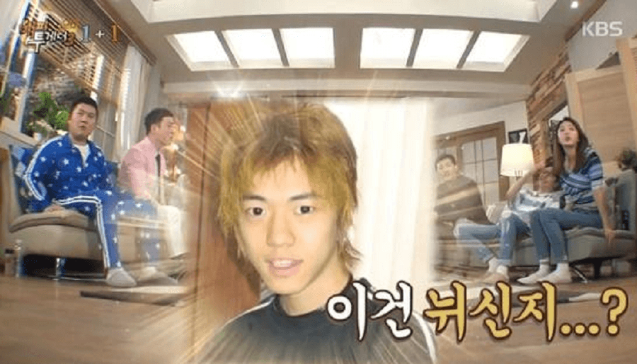 朴泰俊在談話節目《Happy Together》上公開了整形前的照片,並說明自己動過鼻子和眼睛的手術。(翻攝自KBS)