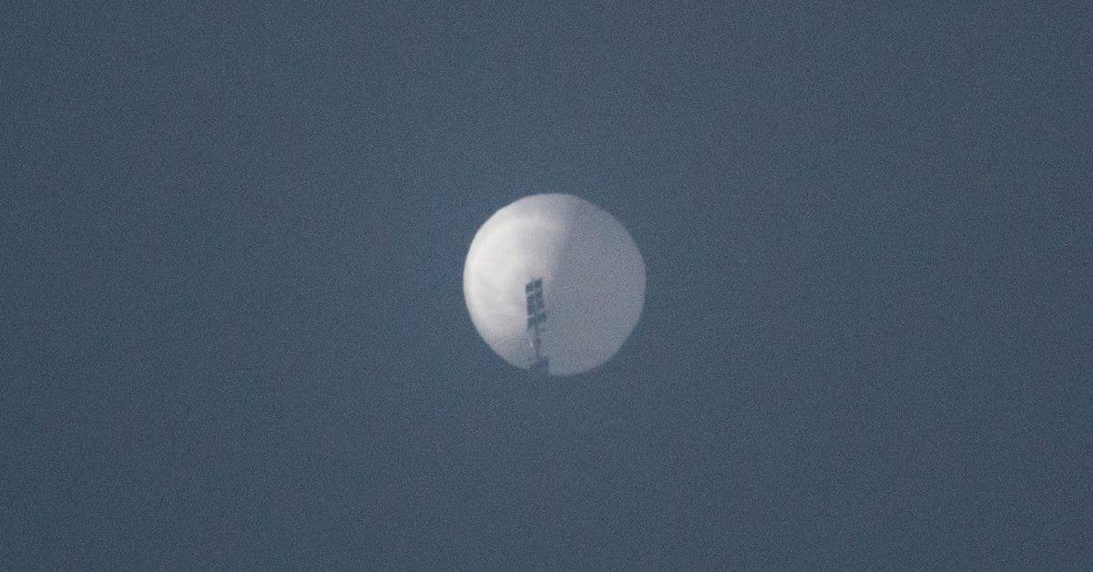 美國指控中國偵察氣球侵入美國領空,出現在核武基地上空情蒐。(翻攝自推特)