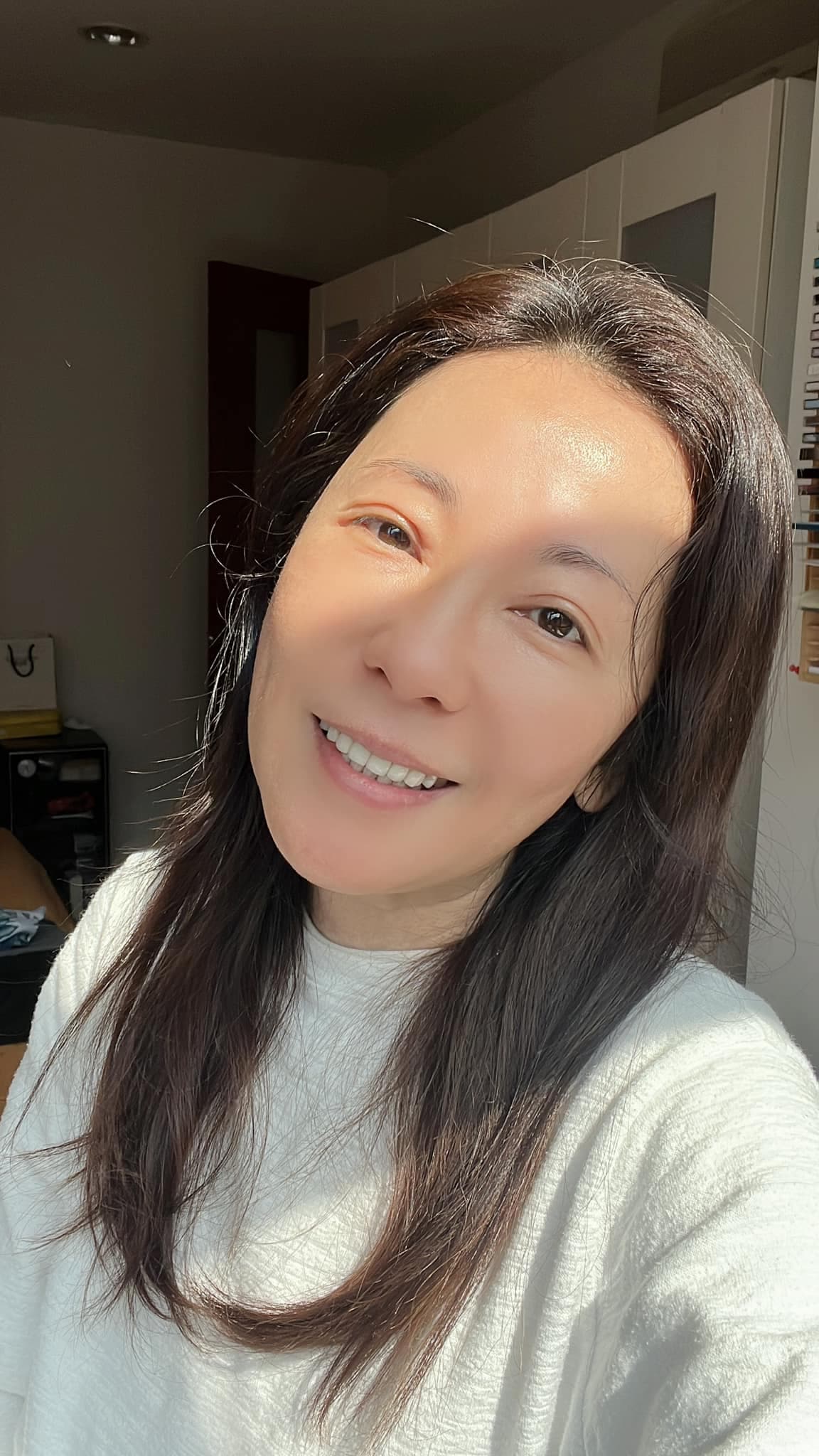 況明潔回憶和星雲法師互動的過程。(翻攝自況明潔臉書)