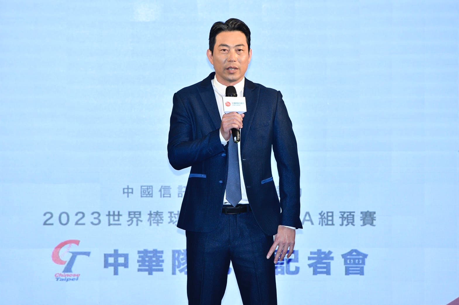 本次中華隊總教練林岳平出席記者會。