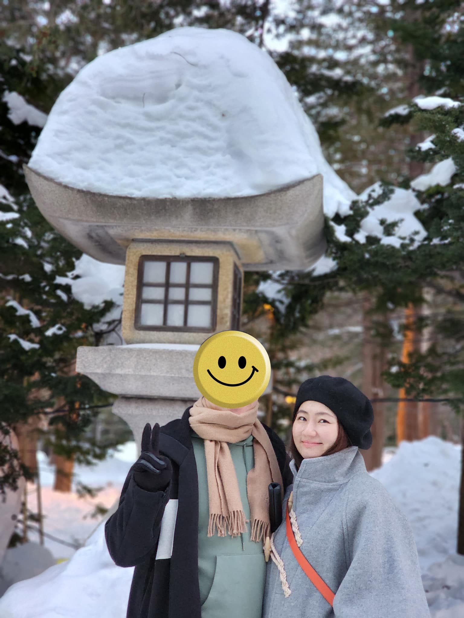 Selina與男友到北海道度假。(翻攝自任家萱 Selina臉書)