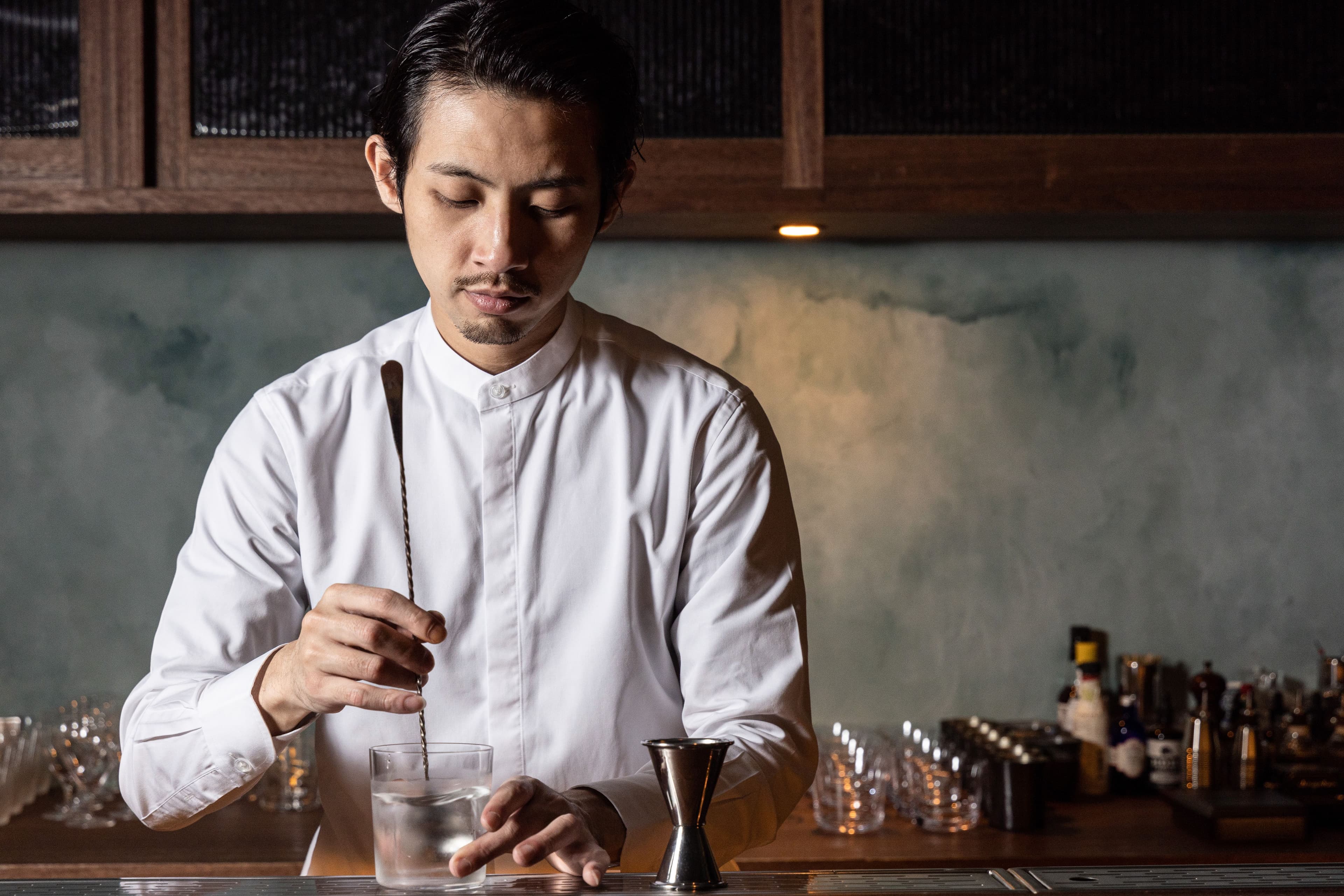 有日本型男氣質的Zanter受過日式調酒訓練,曾赴橫濱酒吧見習,調酒風格細膩。