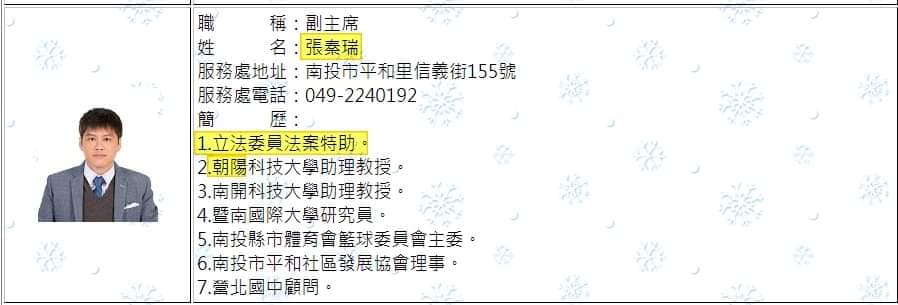 吳佩蓉提出證據，證實論文被抄襲的碩士生張秦瑞是林明溱的法案助理。（翻攝吳佩蓉臉書）