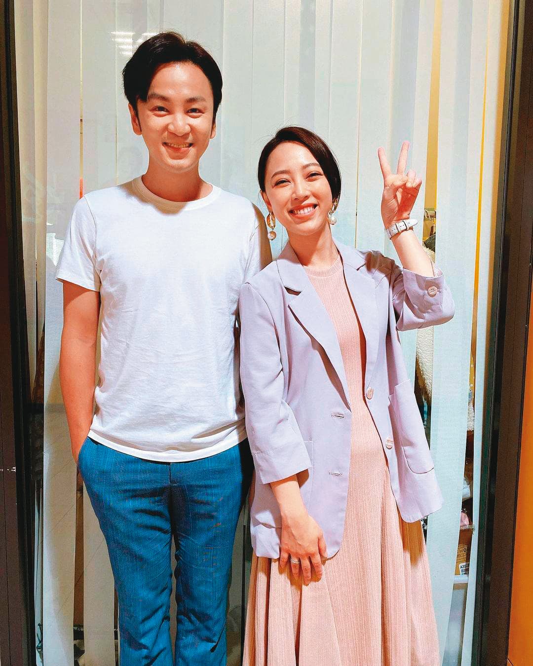 書偉與林筳諭(勇兔)因合作《我的婆婆怎麼那麼可愛》相戀。(翻攝自勇兔IG)