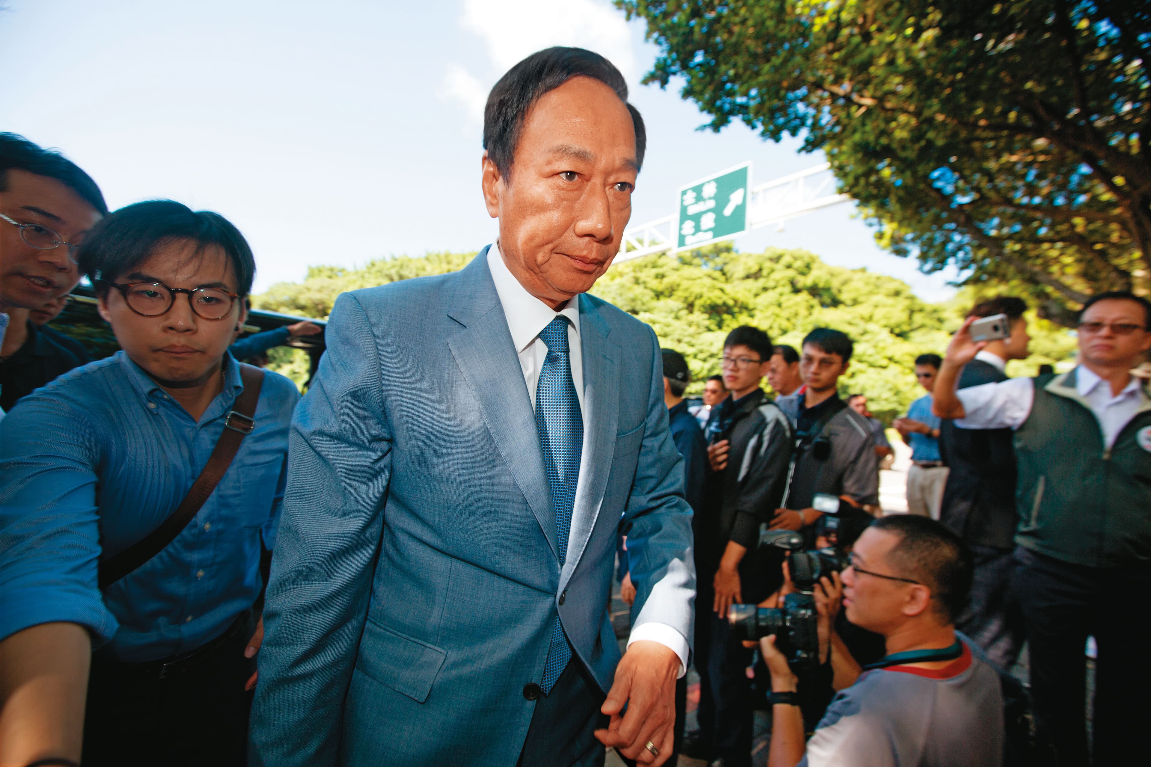 郭台銘(圖)一席「等國民黨一套辦法」掀藍營矛盾。柯營認為,政壇熱議的「郭柯配」機率微乎其微。