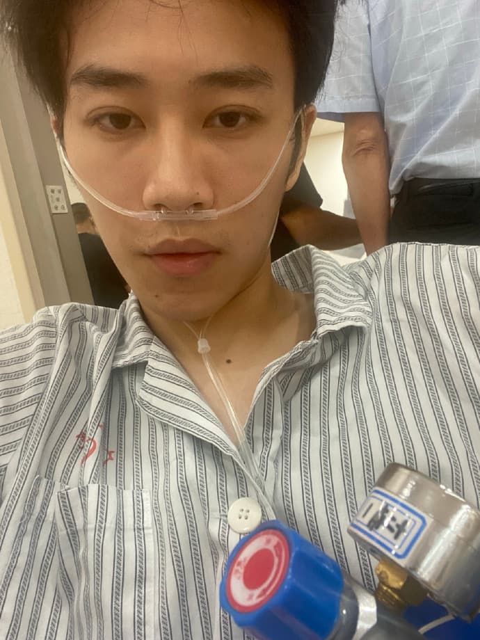 蔣智豪接受化療對抗病魔,坦言過程相當辛苦。(翻攝自蔣智豪微博)