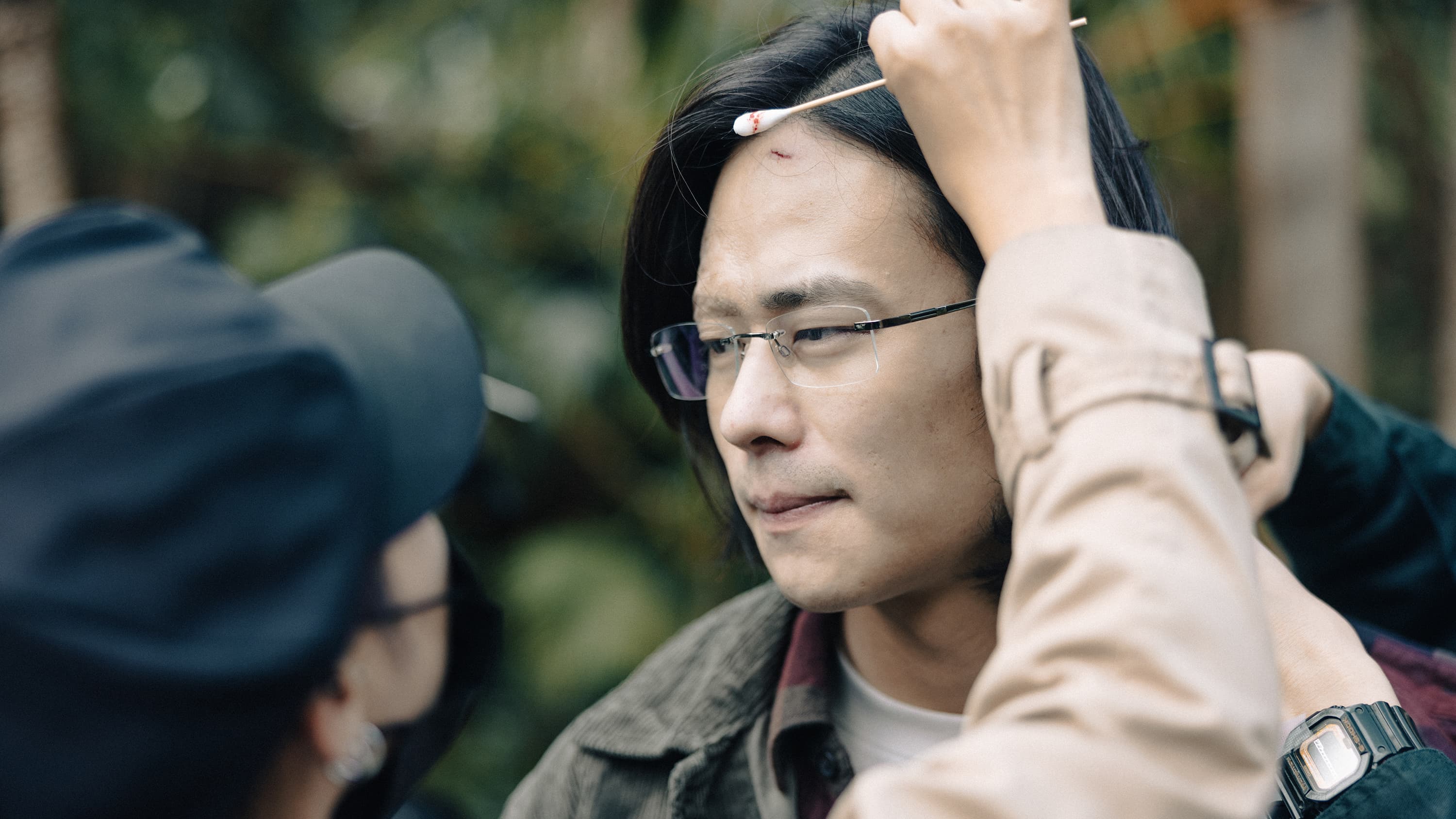 夏騰宏拍《模仿犯》撞破頭開玩笑稱「是條漢子」不喊痛。(Netflix提供)
