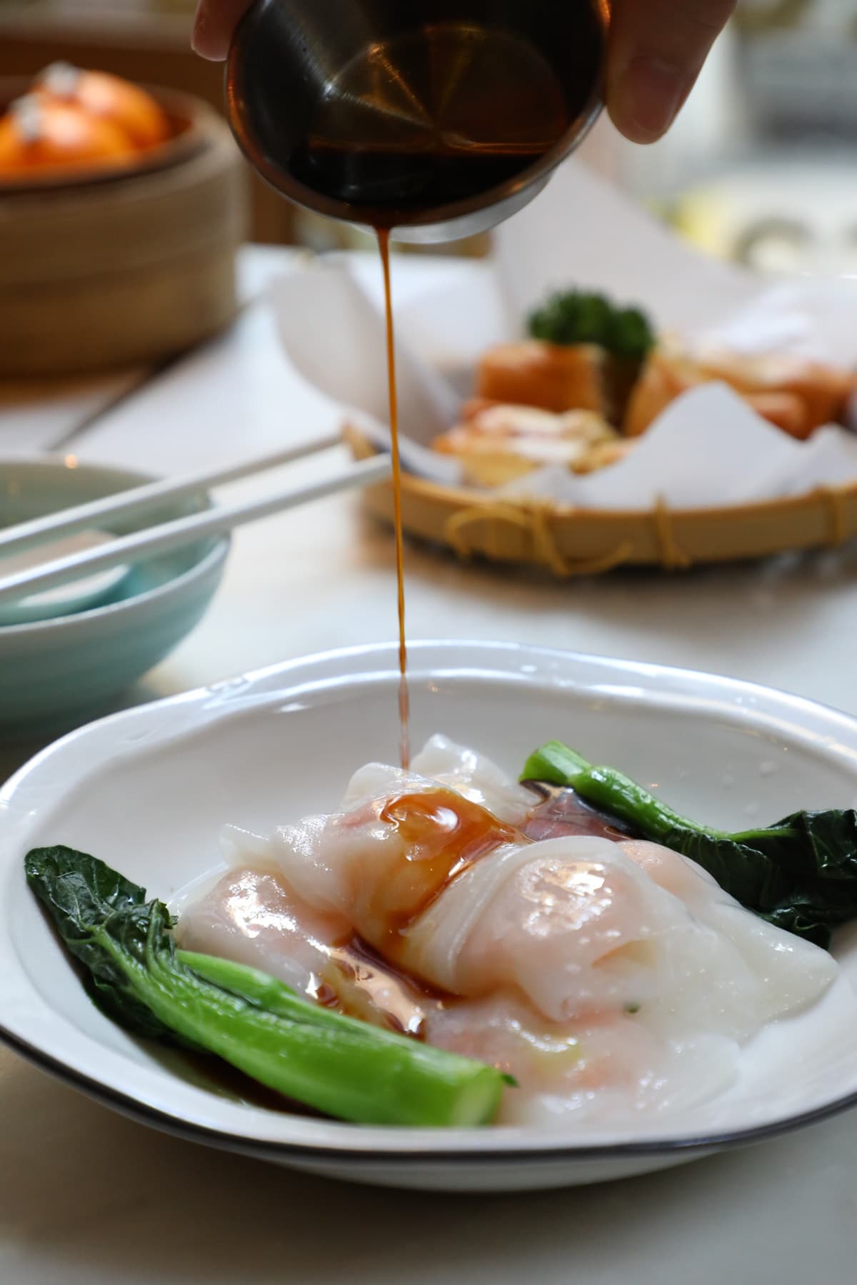 「布拉蝦腸」就是蝦仁腸粉。（港幣55元／份）