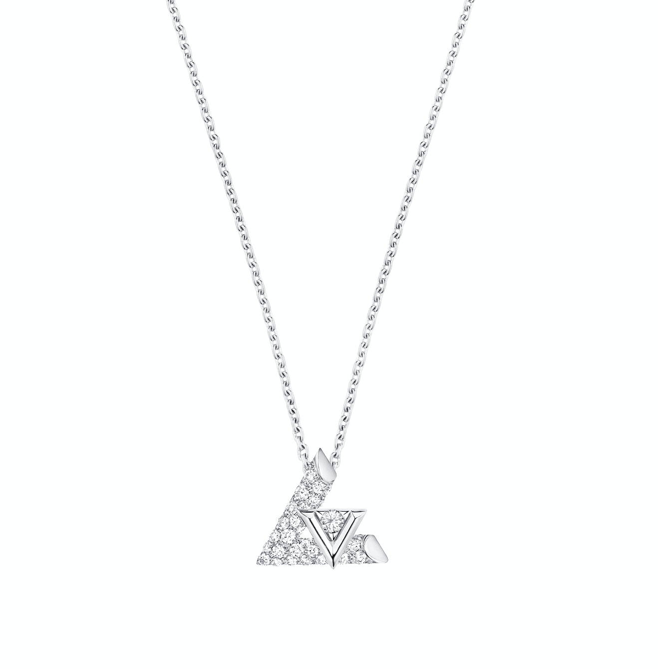 LV Volt One白金及密鑲鑽石吊墜。NT$187,000(路易威登提供)