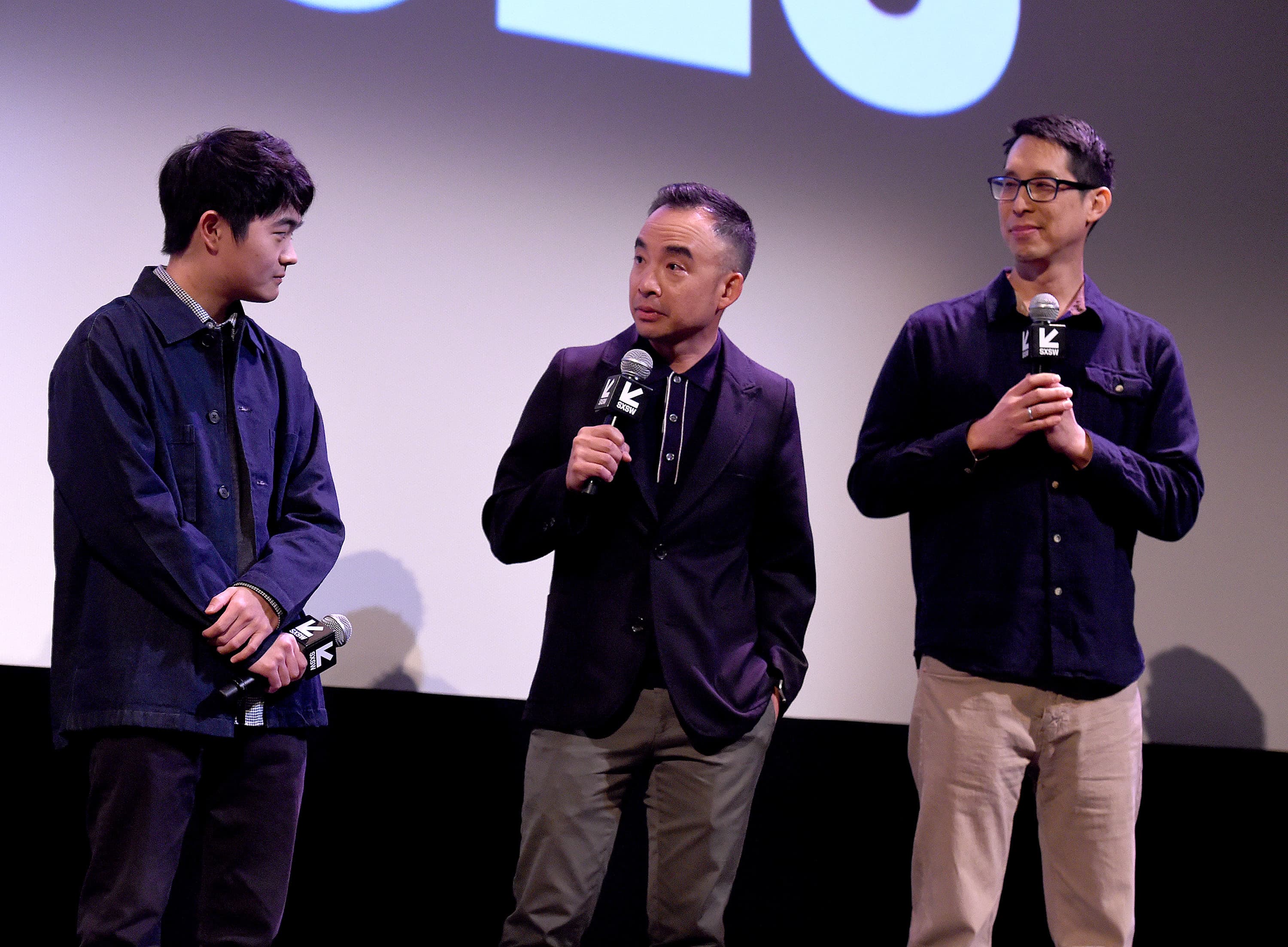 《西遊ABC》主角Ben Wang(左起)、監製馬勁騰、原著作者楊謹倫出席映後座談。(Disney+提供)