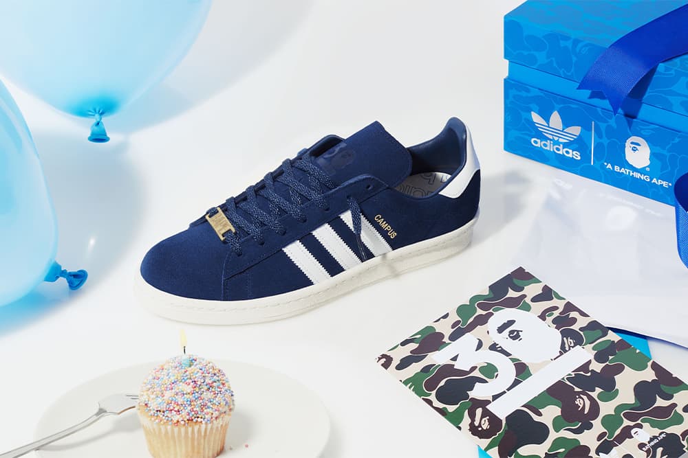 BAPE × adidas Originals CAMPUS 80S聯乘系列,NT$5,290。(I.T Taiwan提供)