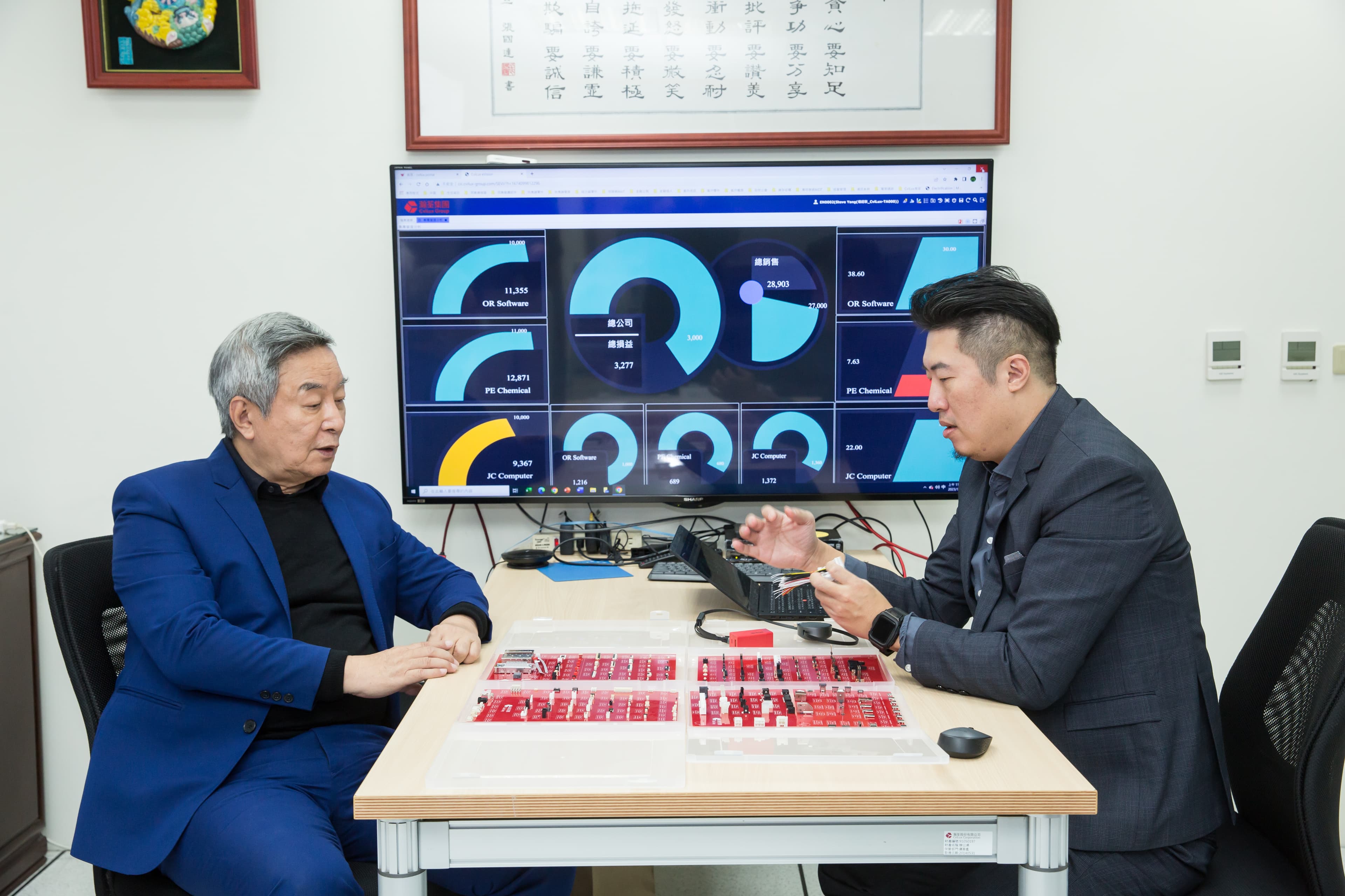 楊超群（左）與兒子楊奕康（右）個性互補，二人是彼此的神助攻。