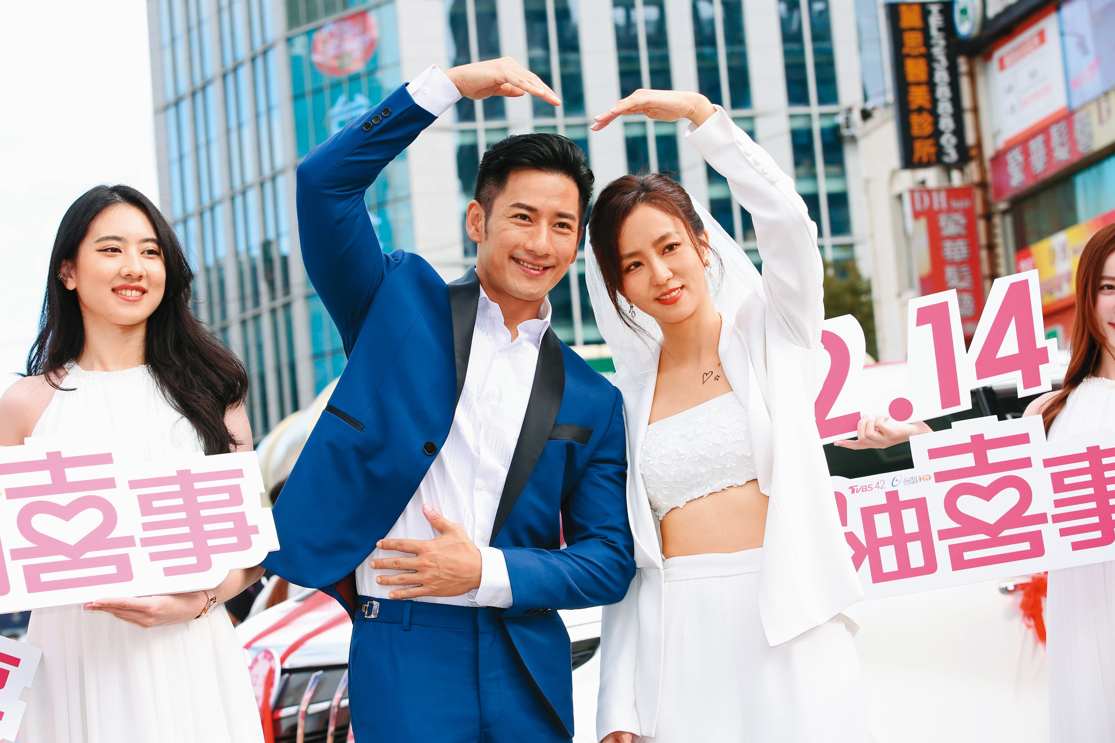 周孝安(左)與周曉涵(右)之前合作就傳過花邊,如今再演夫妻,女方說會與周孝安保持距離。