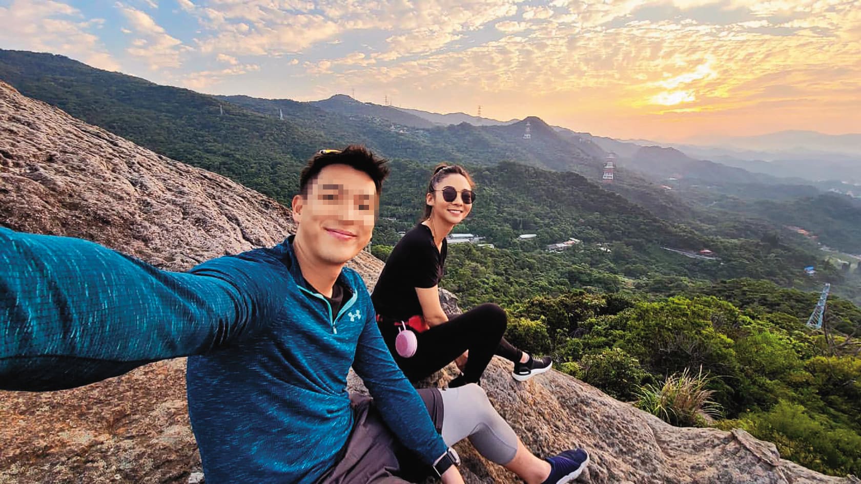 房思瑜的新歡陽光男(左)有不少演藝圈人脈,也常跟謝沛恩(右)等人出遊。(翻攝自IG)