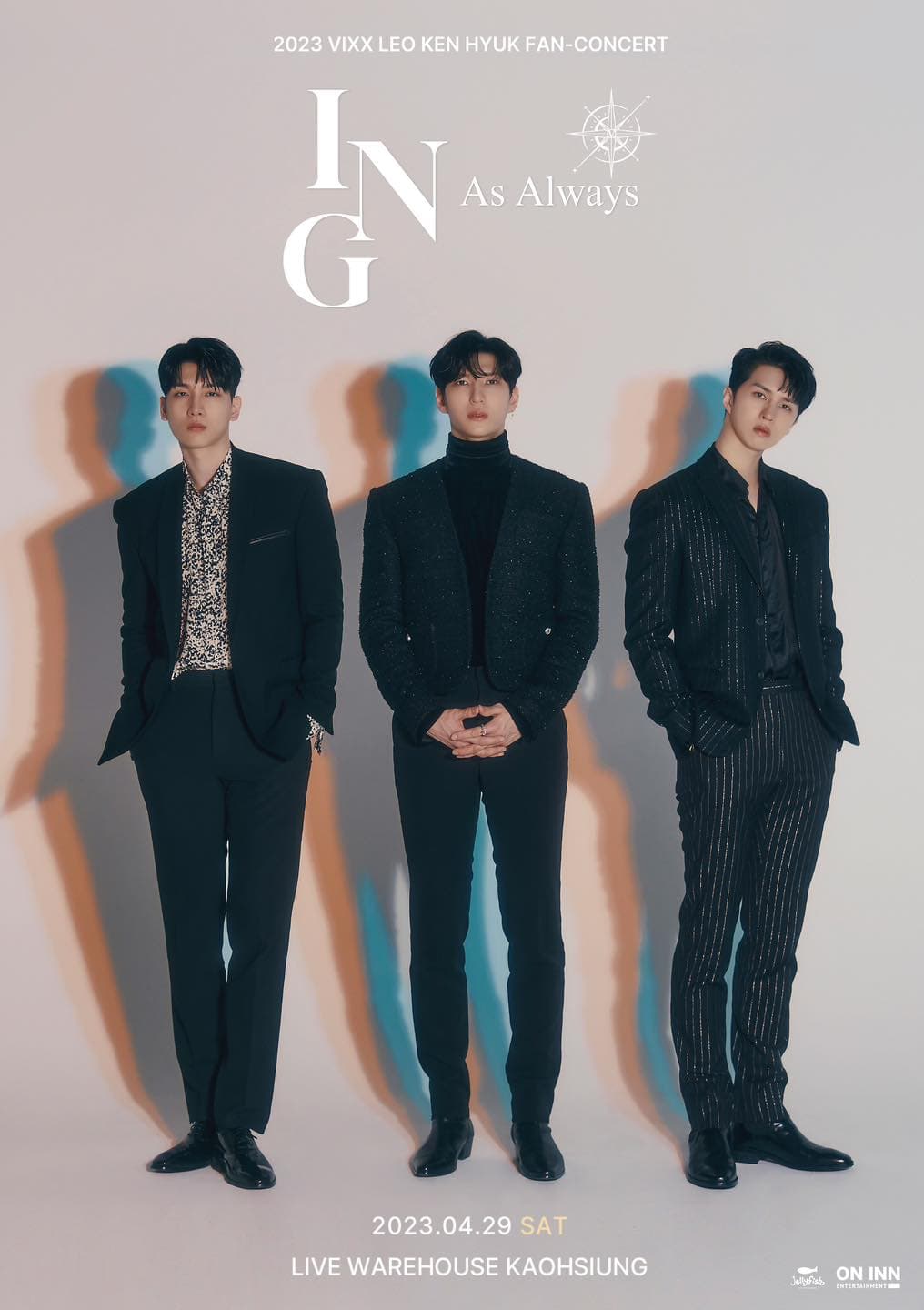 VIXX成員LEO、KEN與HYUK將於4月29日在高雄開唱。(翻攝ONINN ASIA臉書)