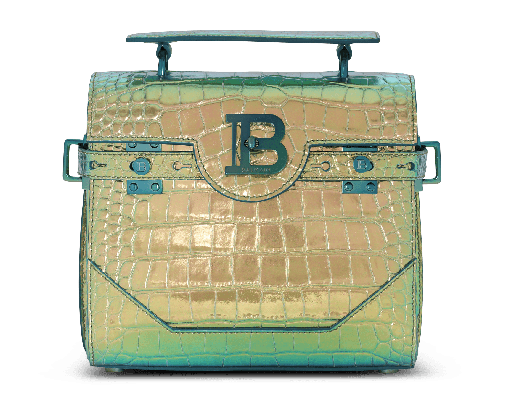 B-BUZZ 22鱷魚壓紋特殊亮皮革包款,NT$78,400。(美之心提供)
