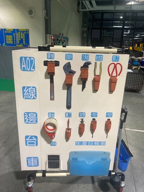 南俊廠內都有規定物品擺放位置。(南俊提供)