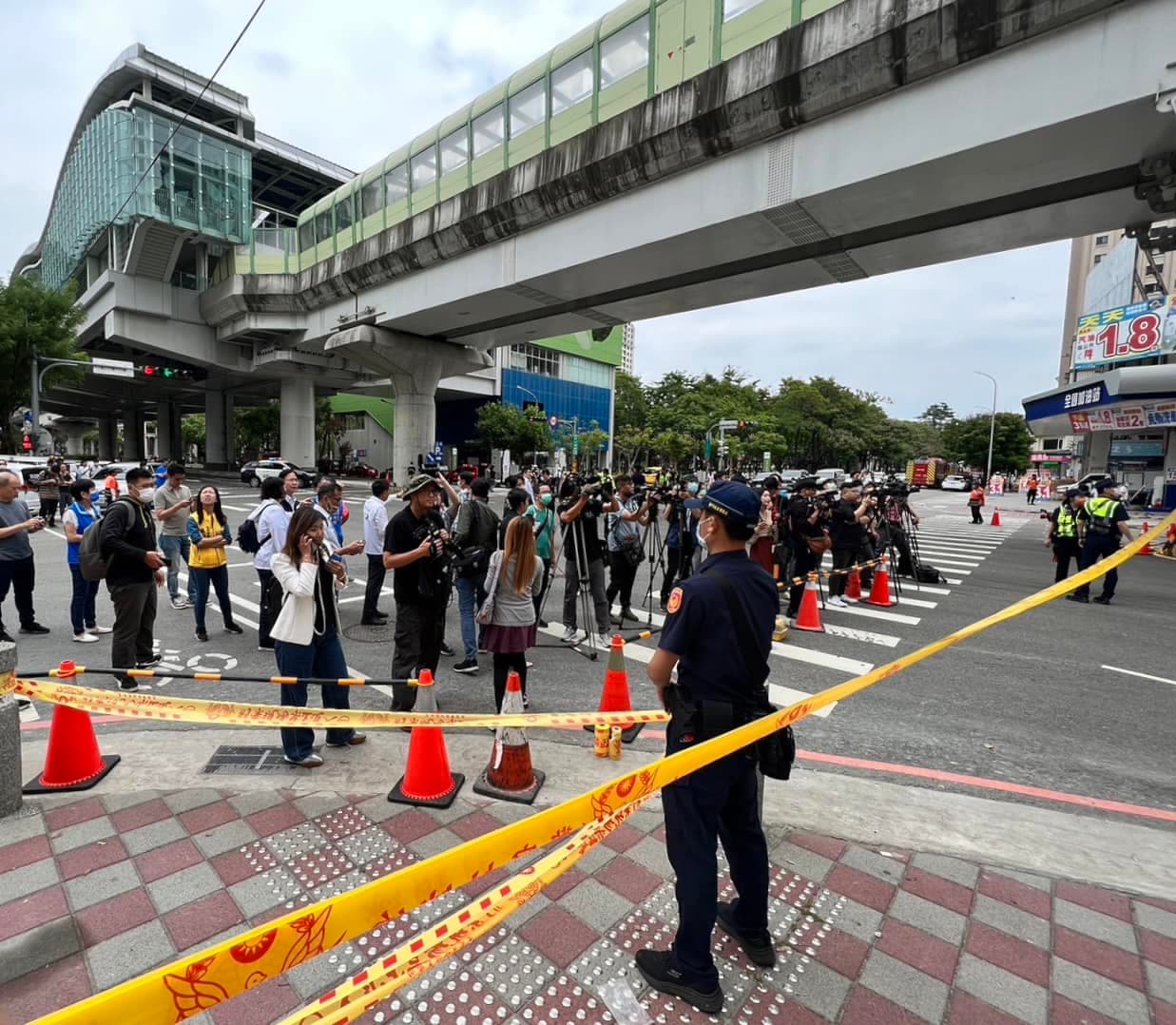 警方封鎖事故現場。(翻自TCPB 局長室)