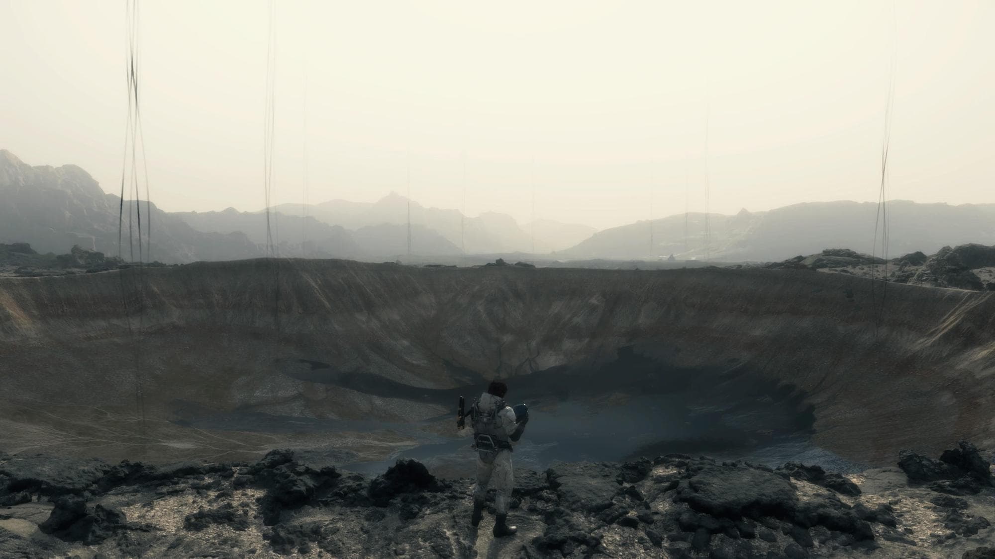 日本動作冒險遊戲《死亡擱淺》(Death Stranding)在2019年上市。(遊戲實機截圖)