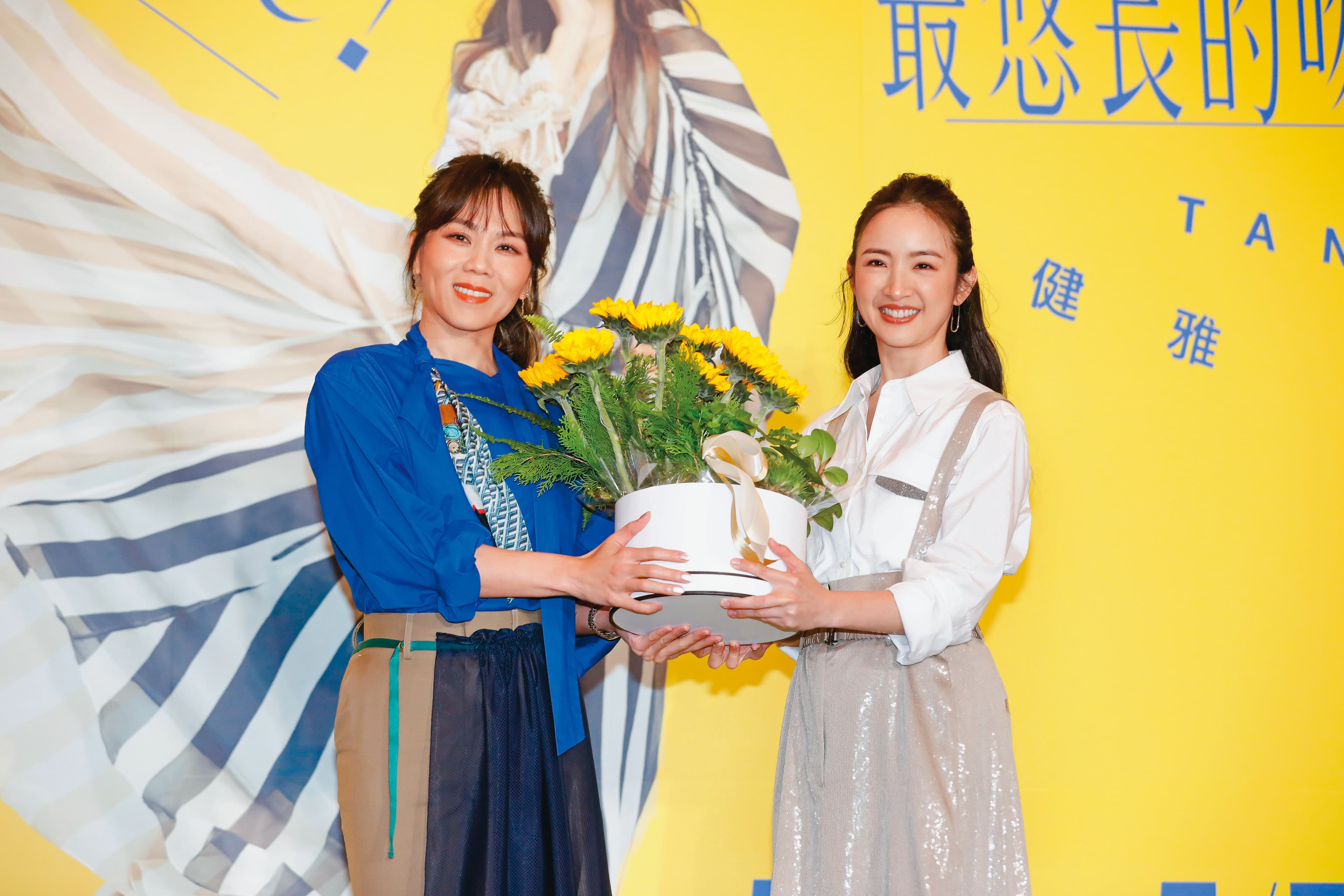 林依晨（右）日前為蔡健雅（左）演唱會站台，據悉，當時她也相偕老公林于超一起看演唱會。