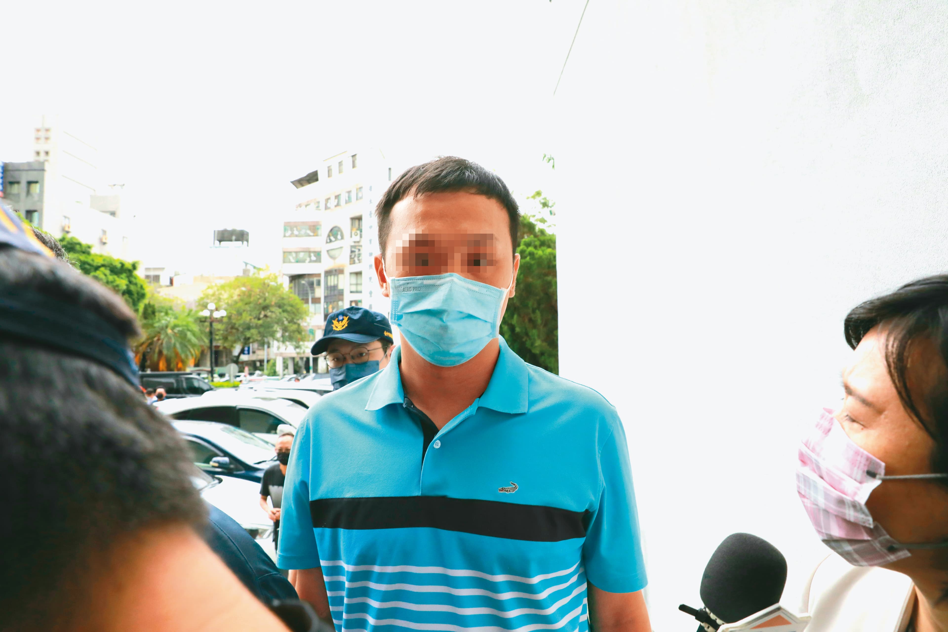地政士之子夏男(圖)被列為5億高中生命案嫌疑人,本週一出庭接受檢察官偵訊。
