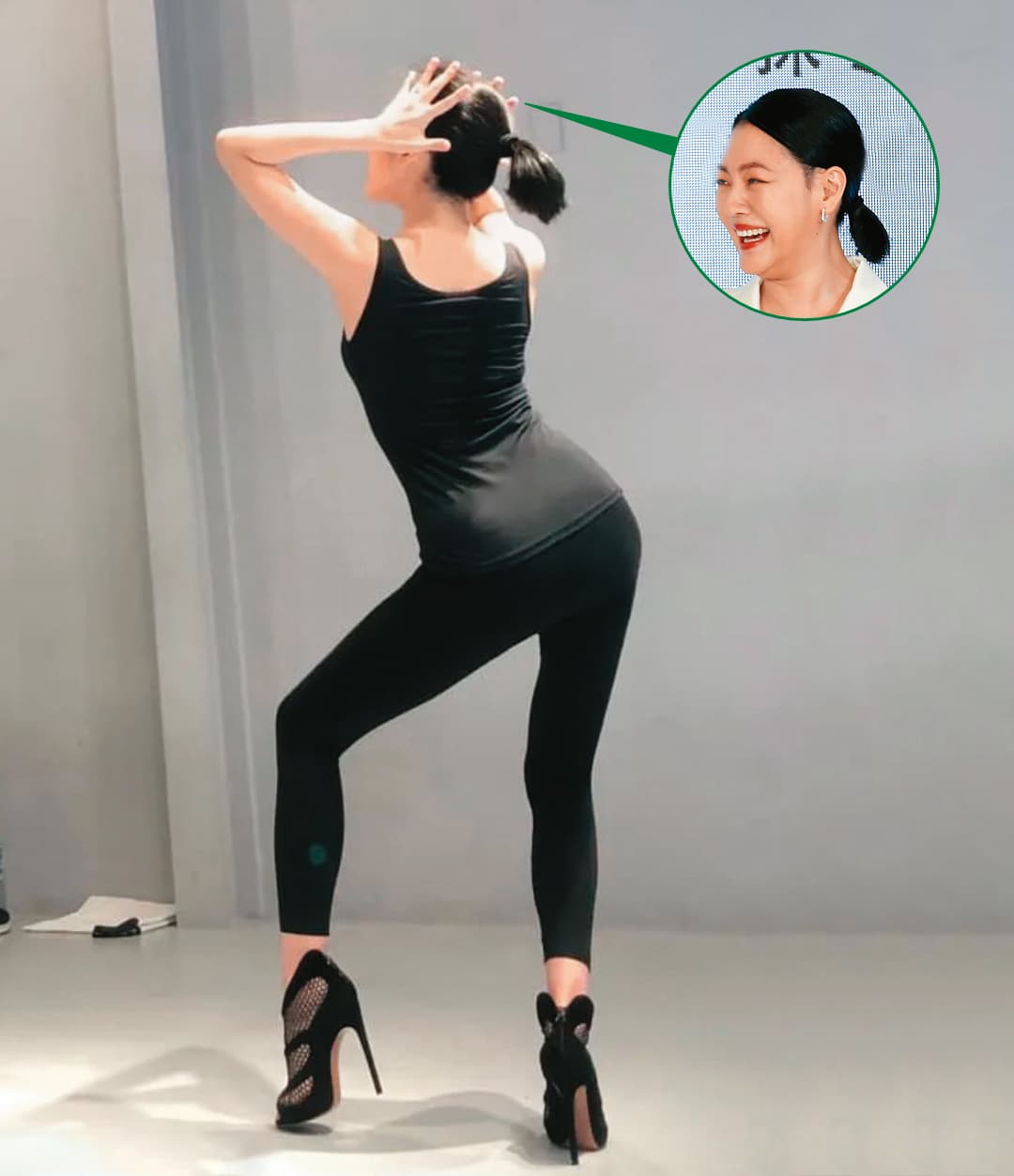 J位美眉的屁股好翹,給虧嗎?蛤…原來是小S徐熙娣…謝謝再聯絡。(翻攝自小S臉書)