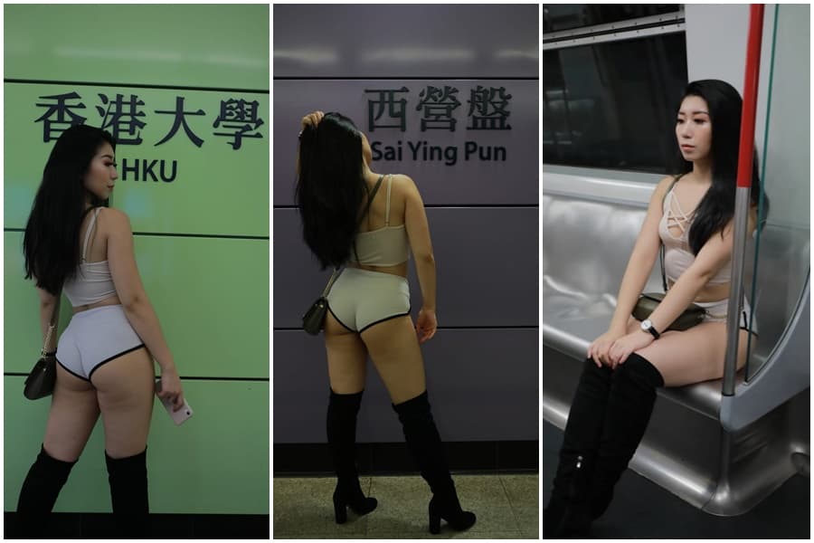 近日一名長髮正妹身穿辣裝,掀起討論。(翻攝自hk01)