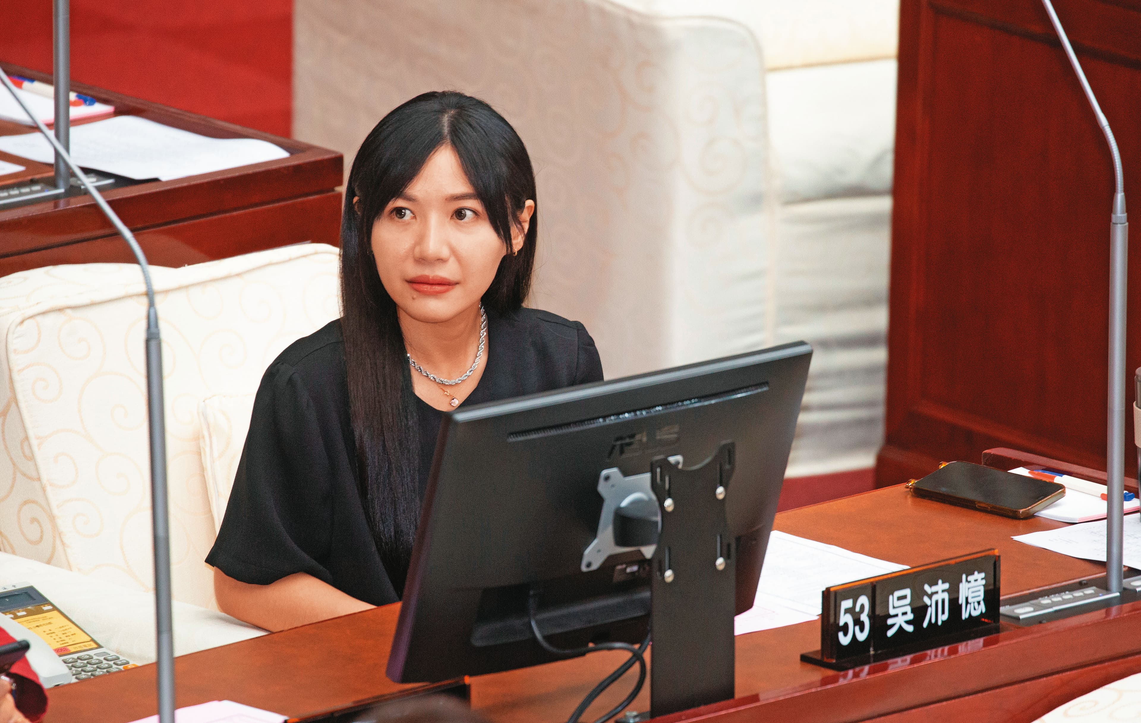 民進黨議員吳沛憶(圖)爭取參選中正萬華的立委,表示願與鄭家純民調決勝。