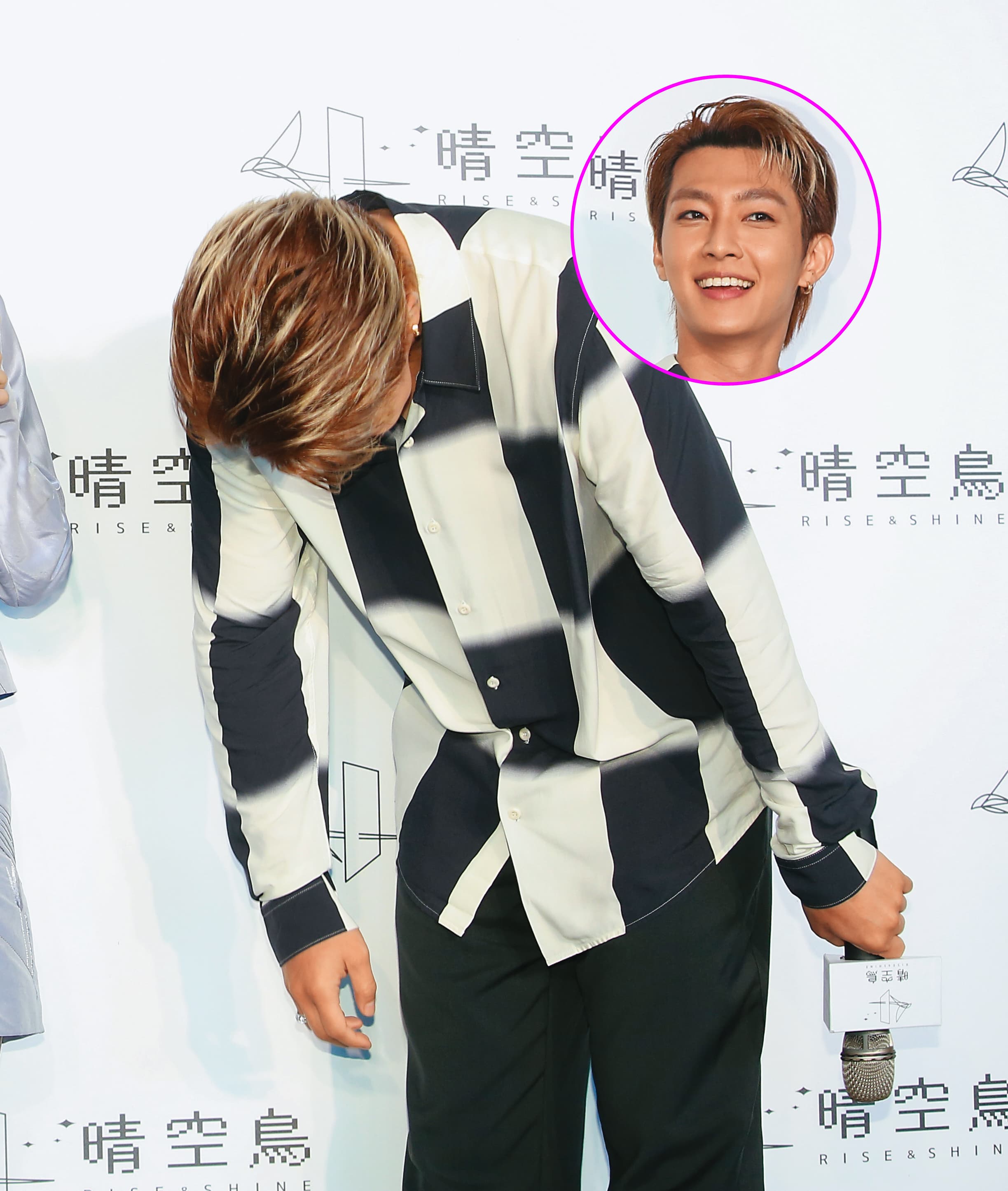 猜一猜同樣也是「沒臉見人」的帥哥是誰?答案是炎亞綸,笑到併軌順便引發地震。(烏北供)(翻攝自炎亞綸IG)