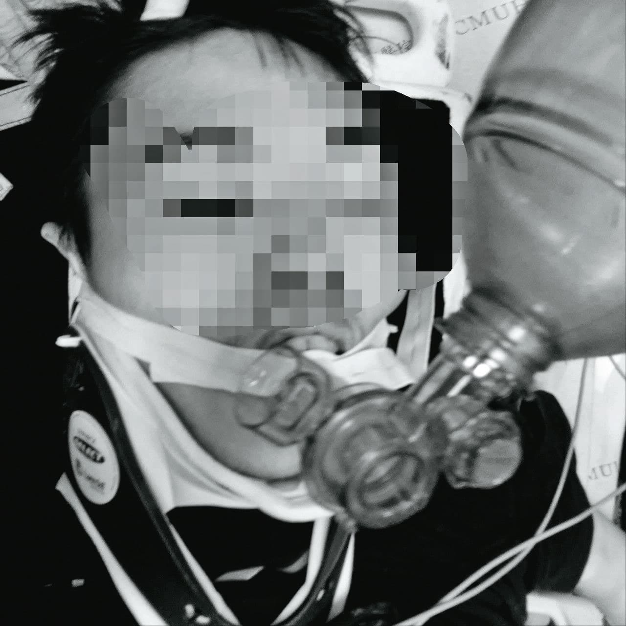 賴姓高中生送醫時有套用護頸,檢警認為死者脖子傷痕是急救過程造成。(家屬提供)