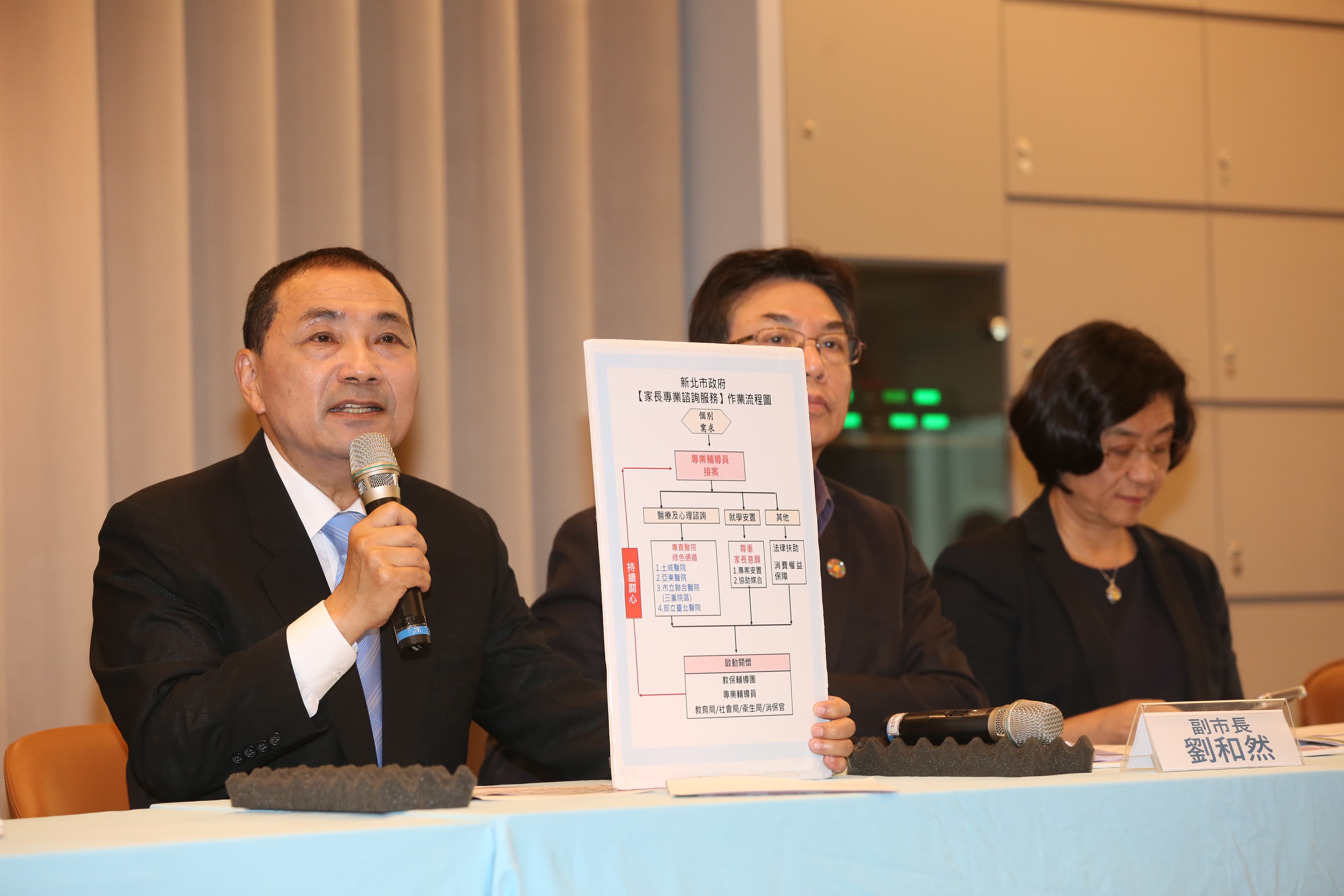 侯友宜今無預警主持幼兒園餵藥事件的司法進度說明會,希望檢方盡速釐清相關案情。