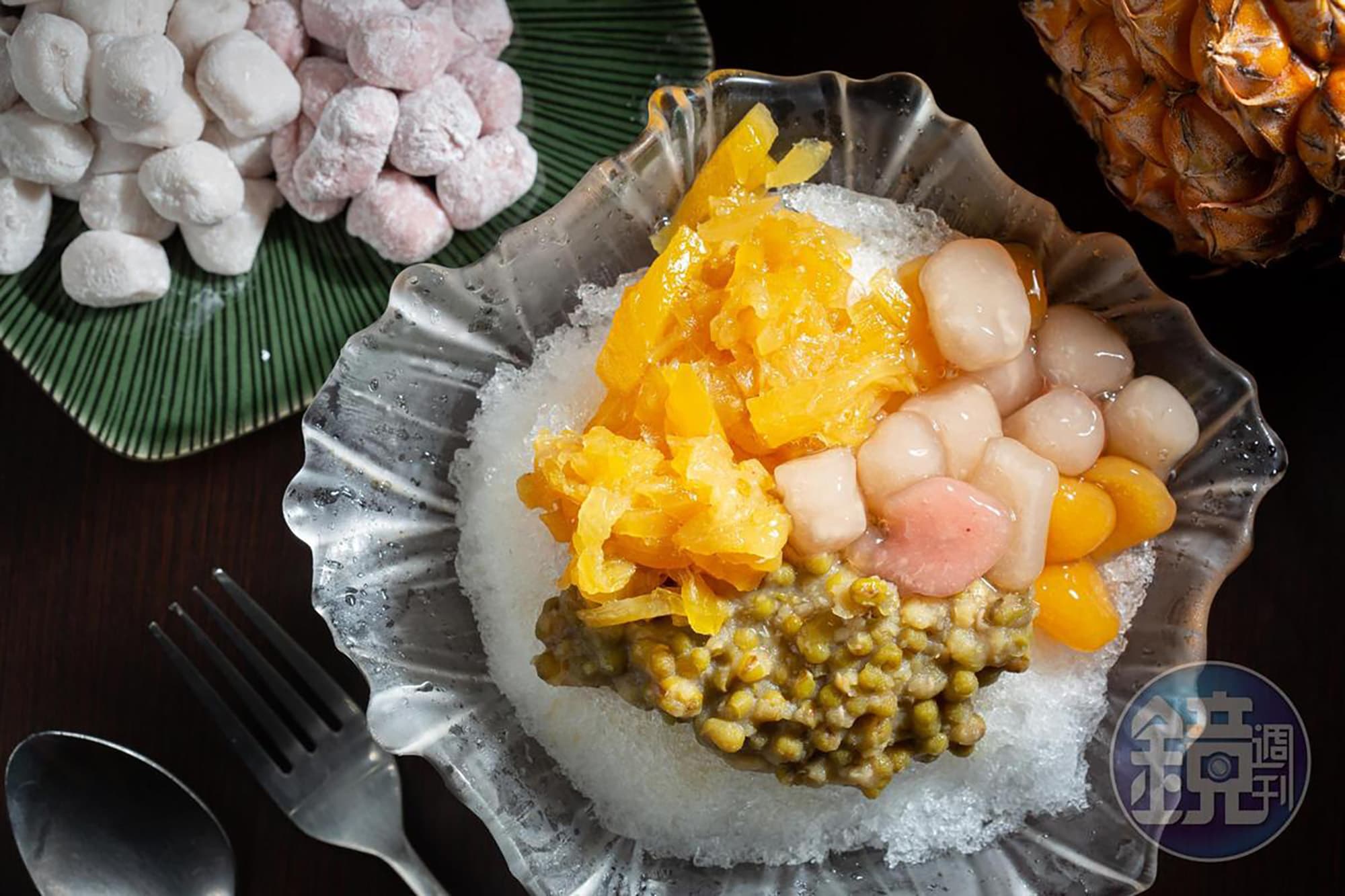 「古早三味冰」滋味酸甘,蜜鳳梨甜香畫龍點睛。(55元/碗)