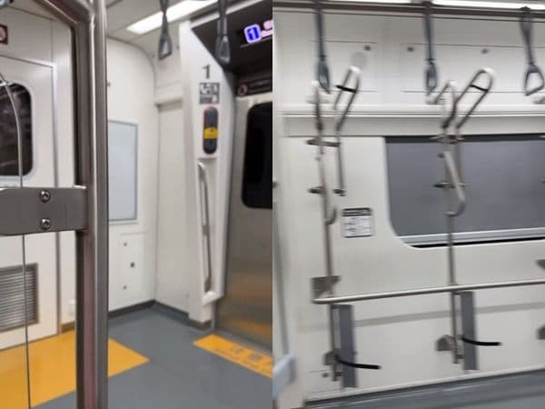被公審女網友PO出當時車廂內空曠照。(翻攝自臉書)