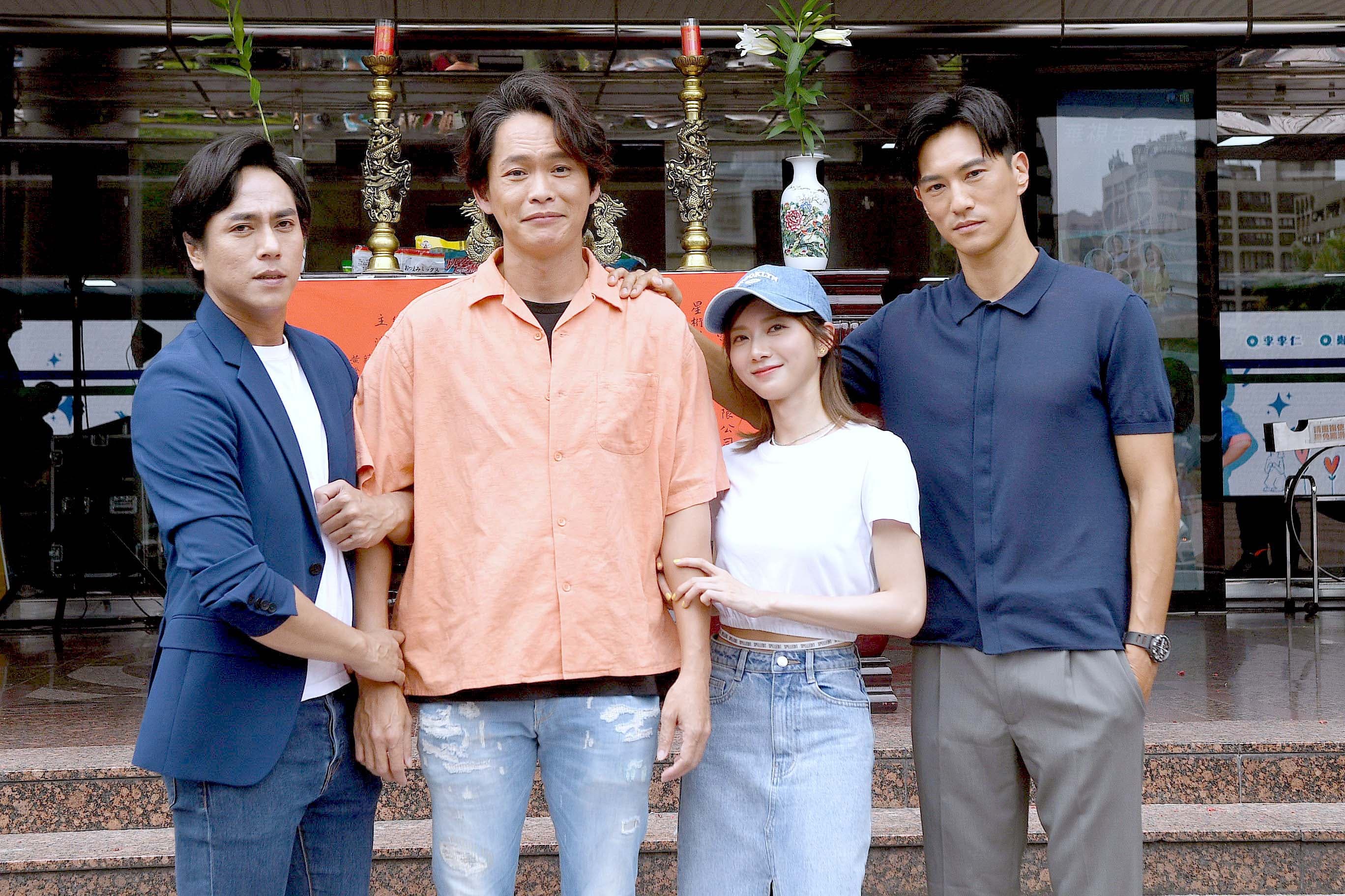 莊凱勛、黃鐙輝、蔡黃汝、鍾承翰今（19）出席新戲《無罪推定》舉行開鏡儀式。（華視提供）