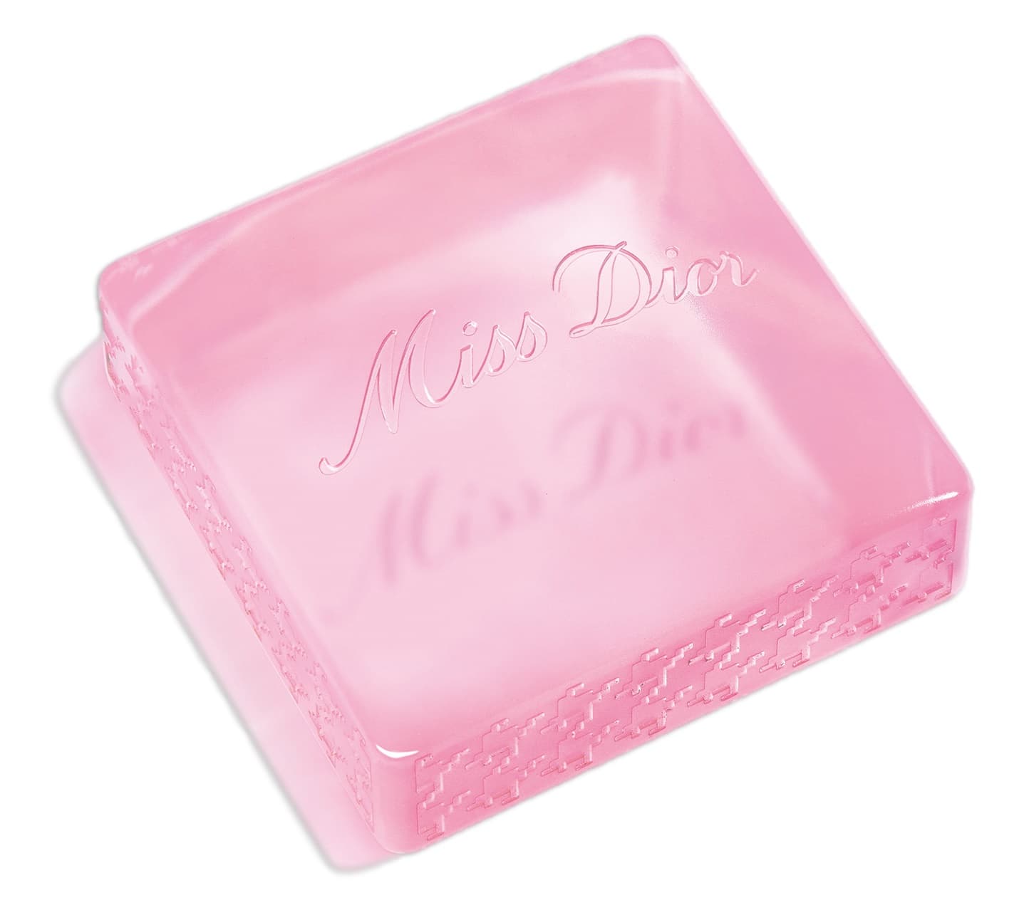 打造成透明粉晶皂體的MISS DIOR花漾迪奧沐浴皂 NT$1,200╱120g(迪奧提供)