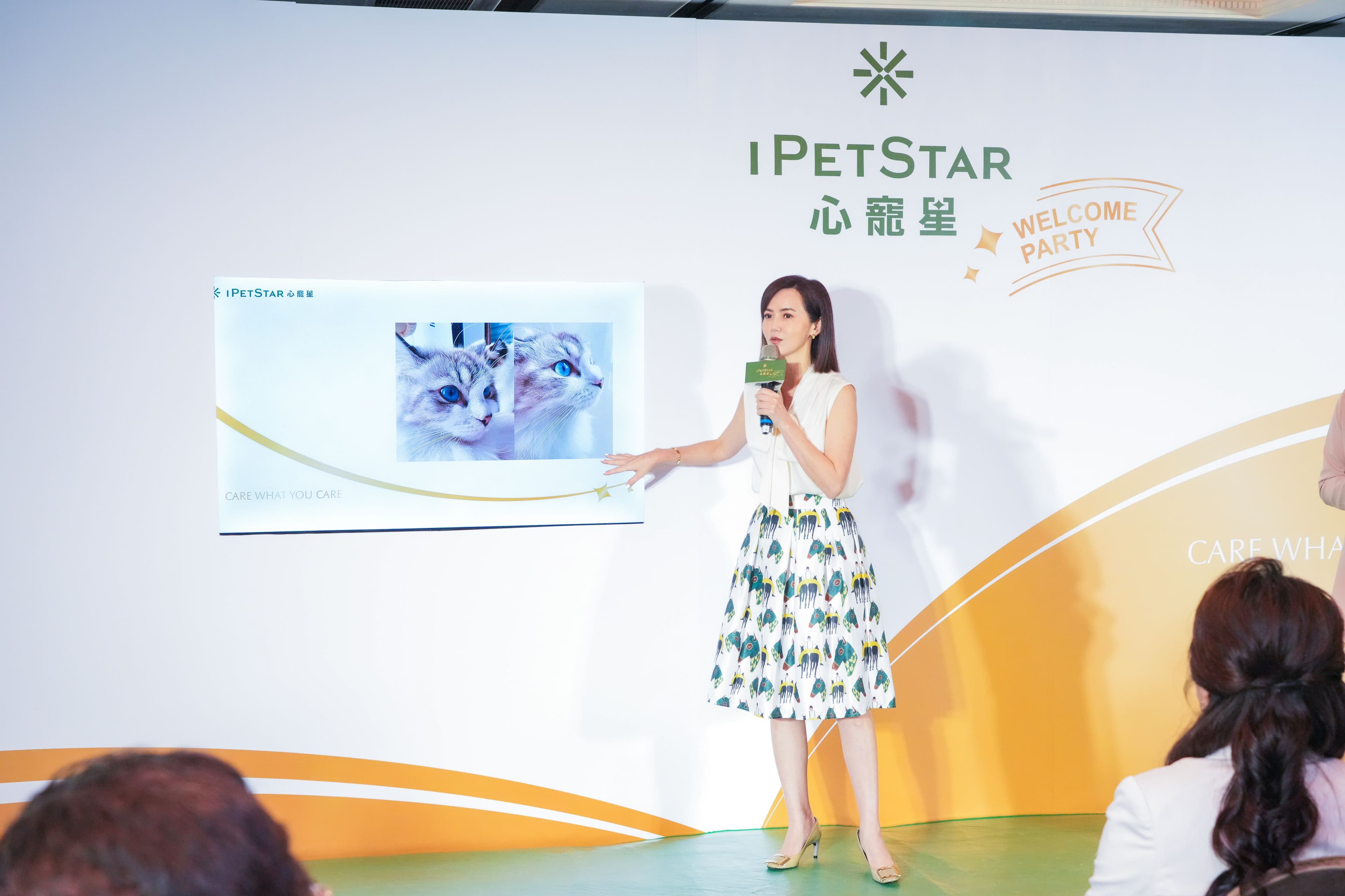 簡沛恩以品牌董事長之姿分享創業理念。(iPETSTAR心寵星提供)