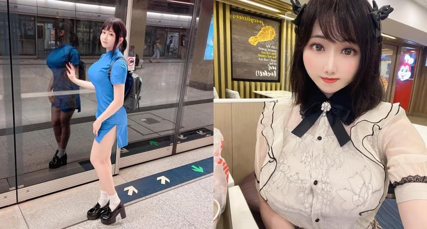 女子的真實身分被網友曝光,他是位男性,也是一名Cosplayer。(圖:nickycosplayer IG)