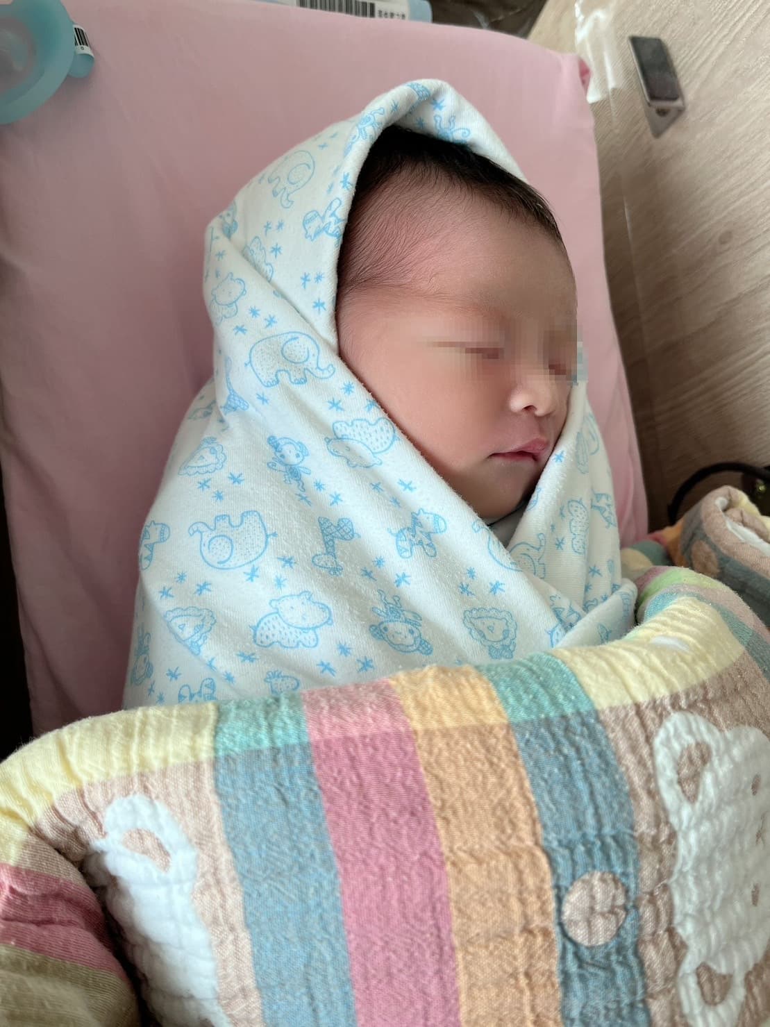 張雁名覺得兒子鼻子很大像他。(伊林提供)